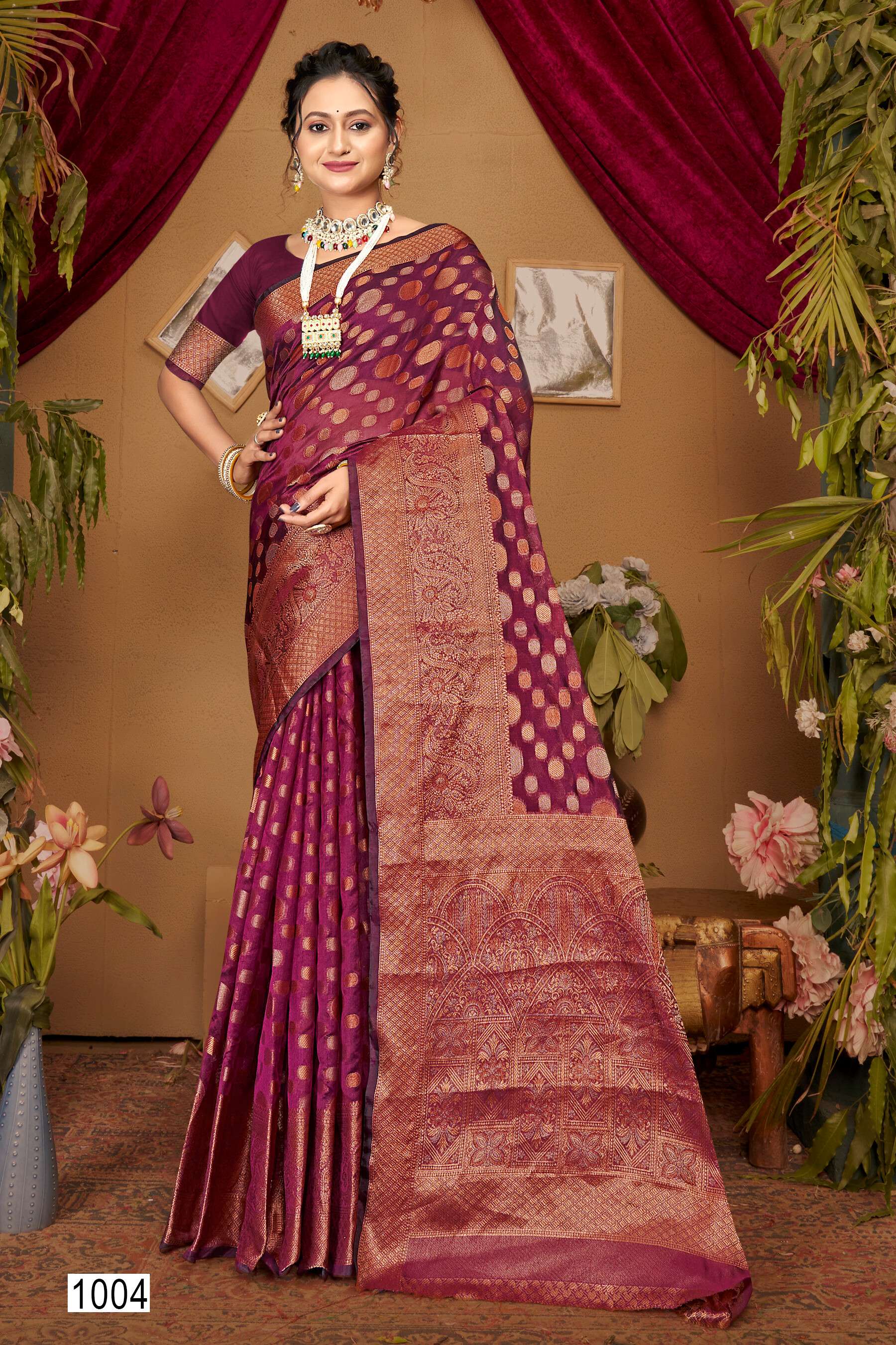 Saroj Radha Mohan Vol.6 Soft organza rich pallu saree Wholesale catalog  