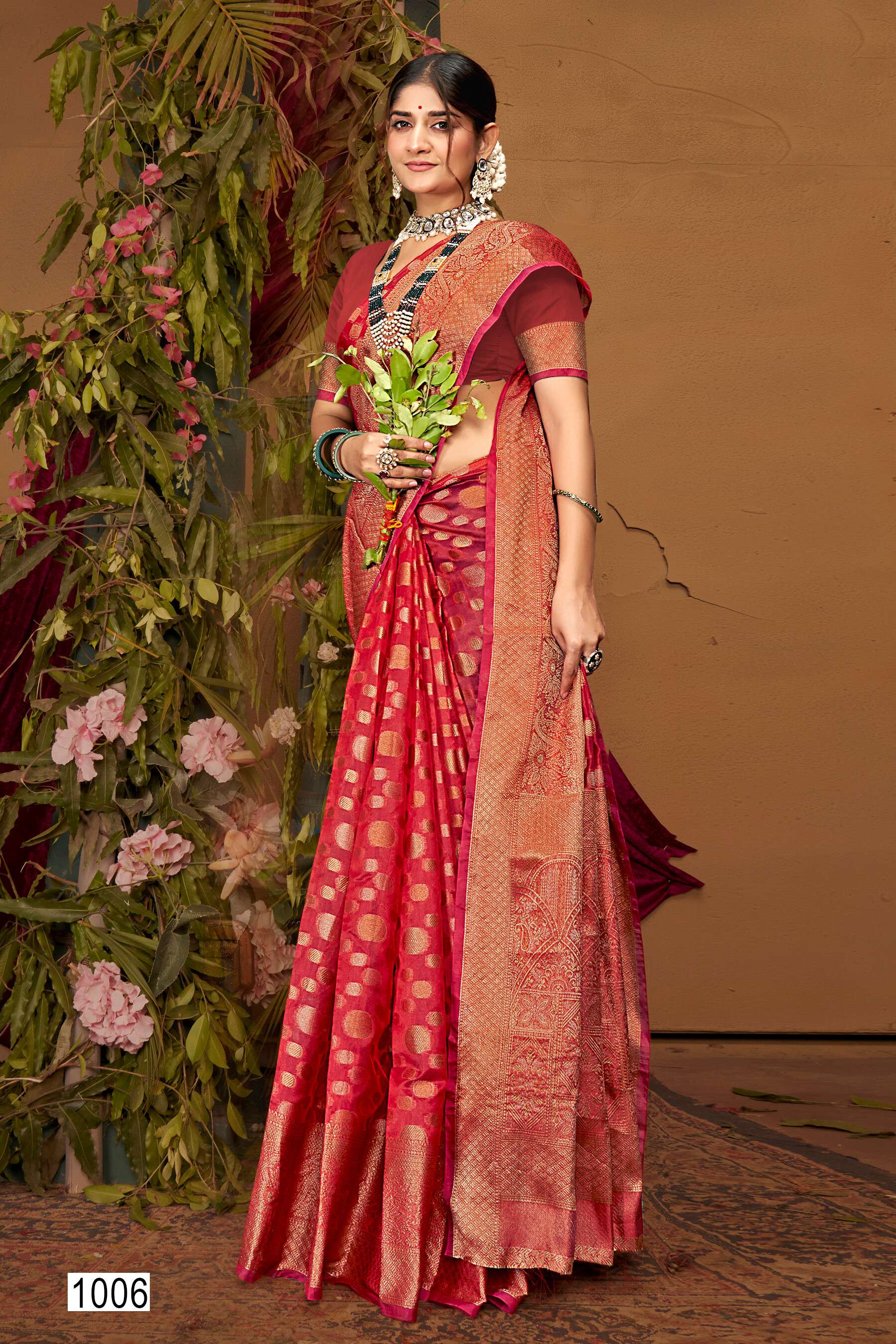 Saroj Radha Mohan Vol.6 Soft organza rich pallu saree Wholesale catalog  