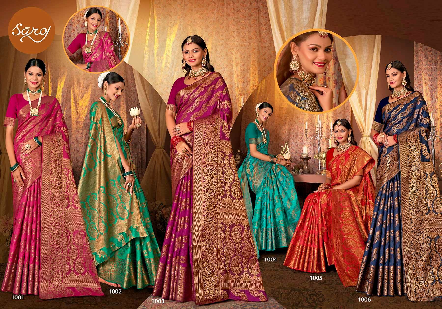 Saroj Roop Shree vol.1 Soft dola silk  Saree Wholesale catalog    