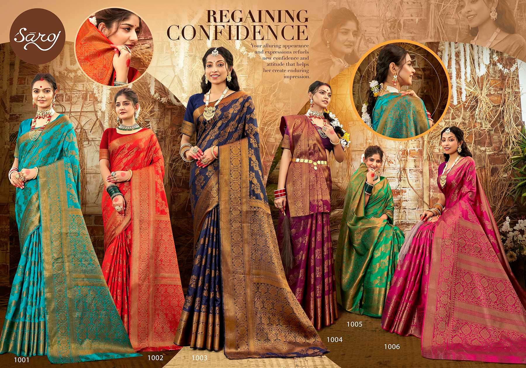 Saroj Roop Shree vol.3 Soft dola silk  Saree Wholesale catalog    