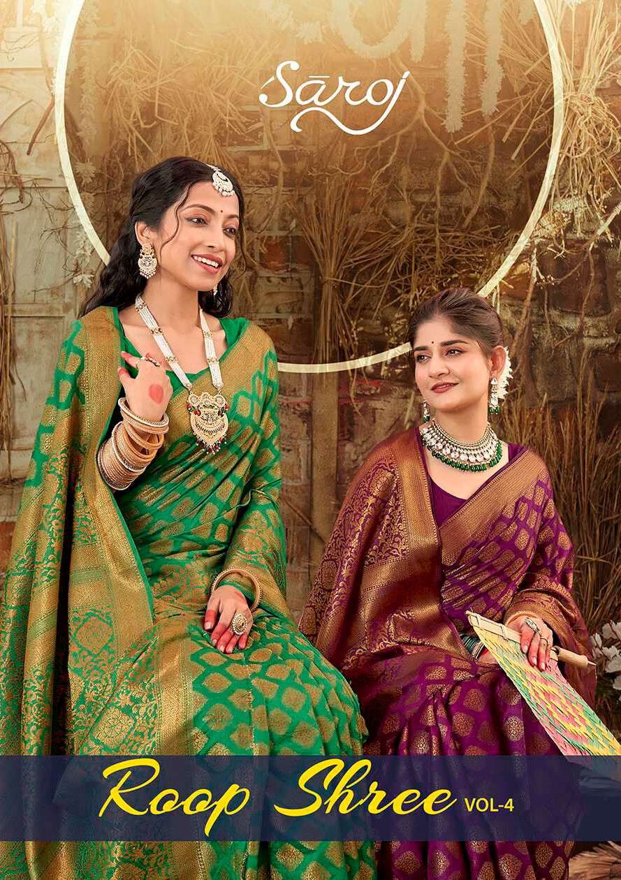 Saroj Roop Shree vol.4 Soft dola silk  Saree Wholesale catalog    