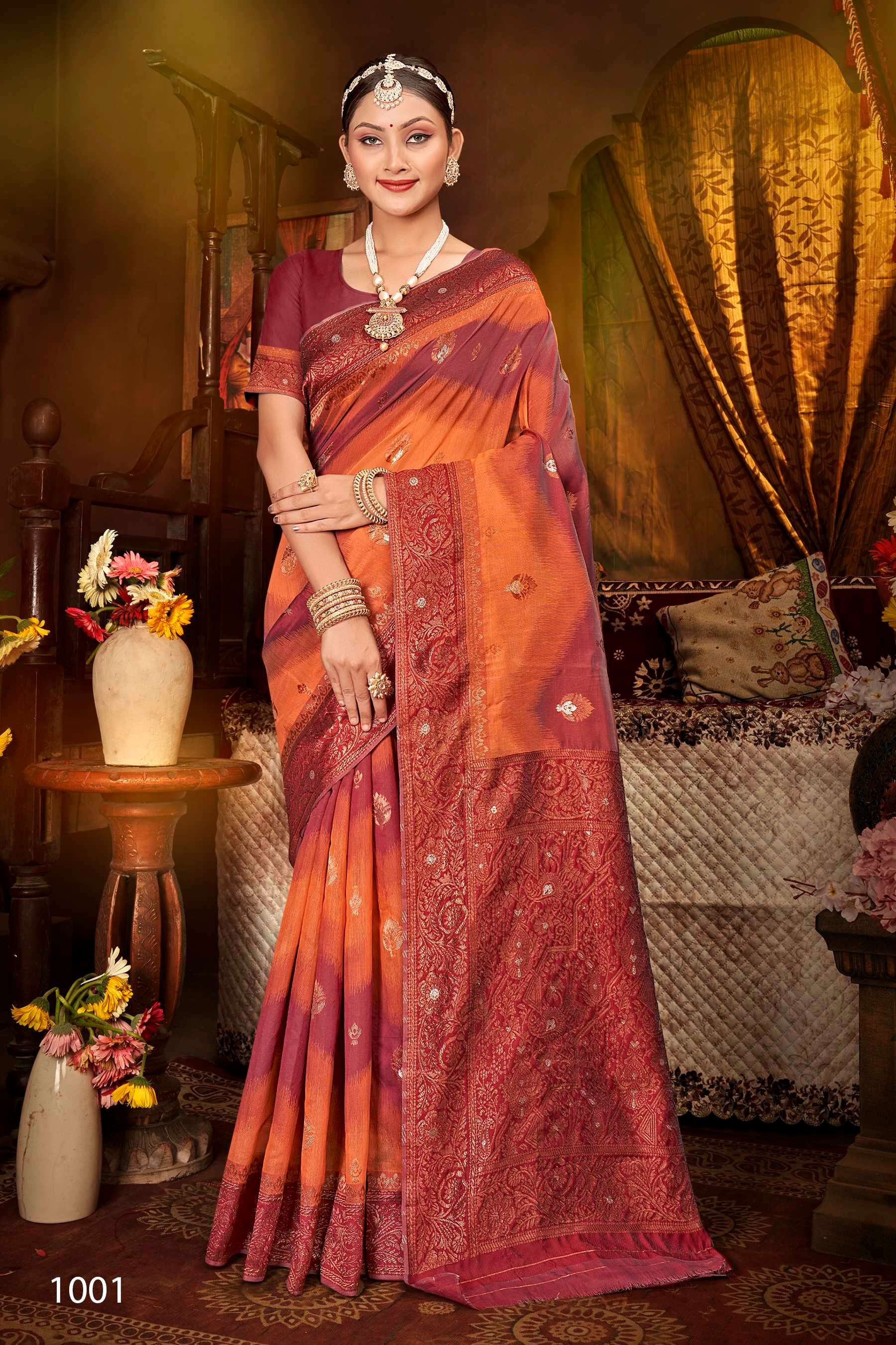 Saroj Samyukta vol.2 Soft cotton saree with meena Saree Wholesale catalog    