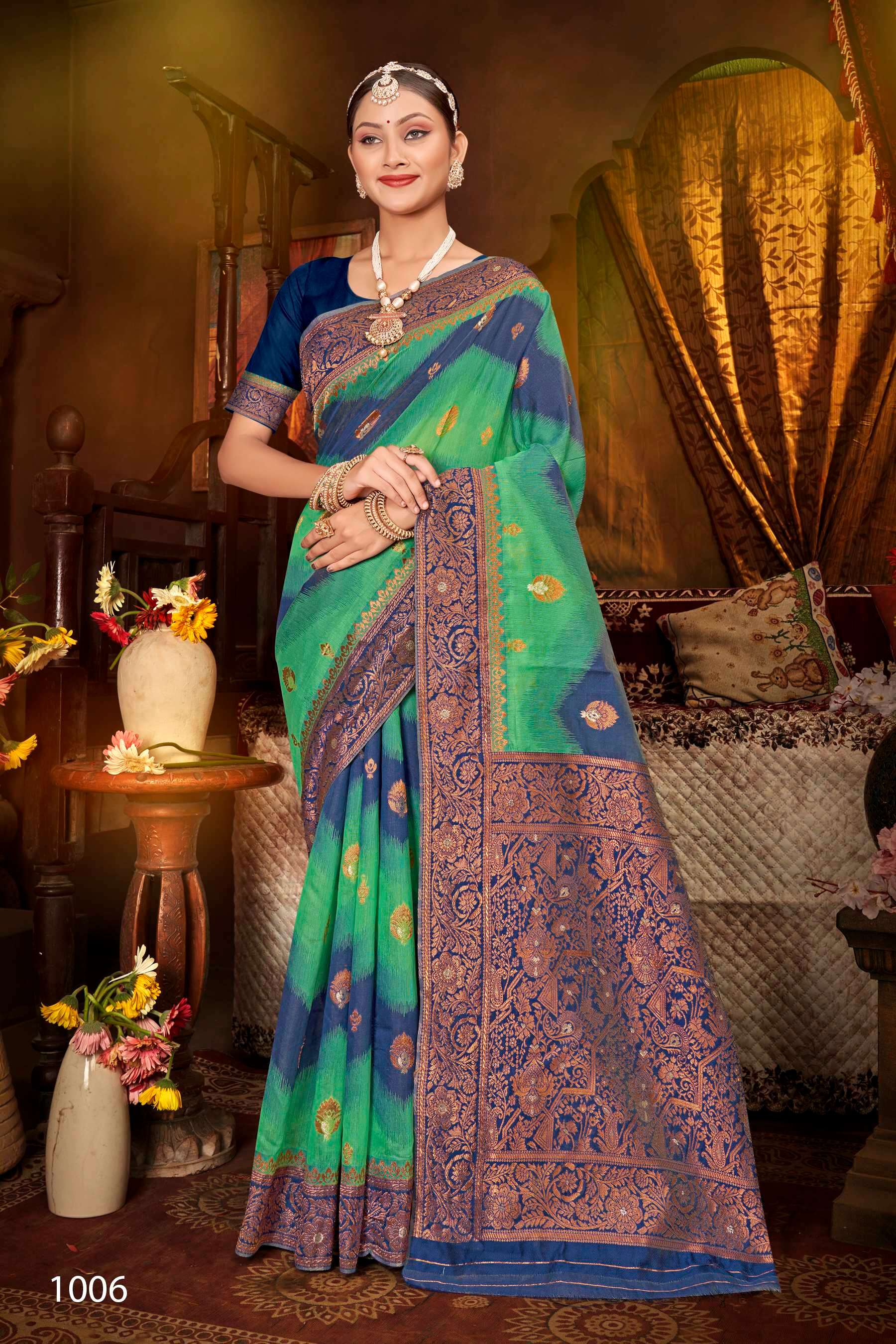 Saroj Samyukta vol.2 Soft cotton saree with meena Saree Wholesale catalog    