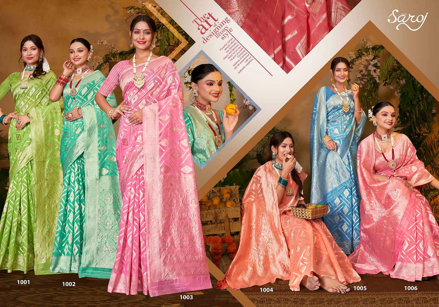 Saroj Virasat Cotton vol.6 Soft cotton with heavy rich pallu Saree Wholesale catalog    