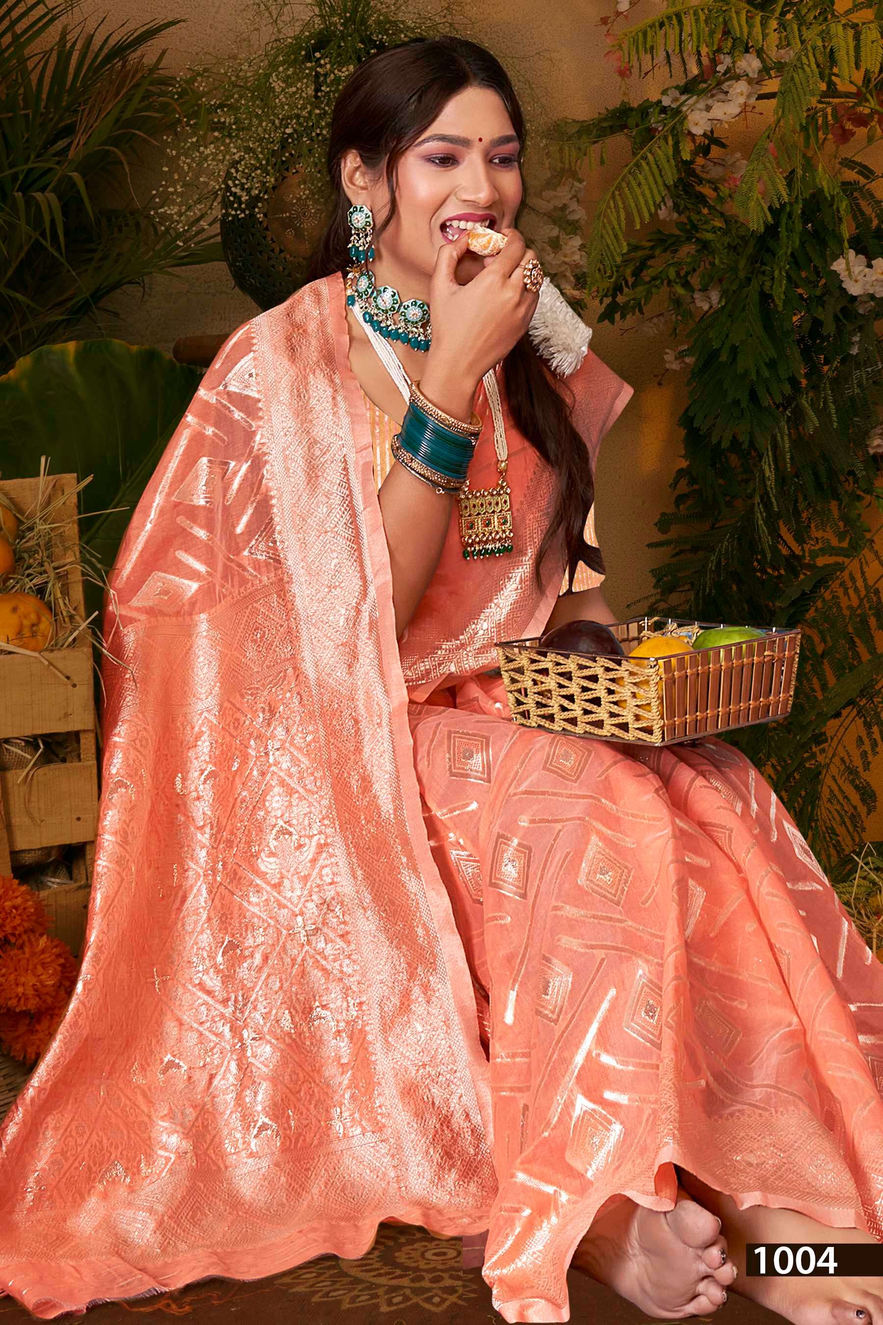 Saroj Virasat Cotton vol.6 Soft cotton with heavy rich pallu Saree Wholesale catalog    