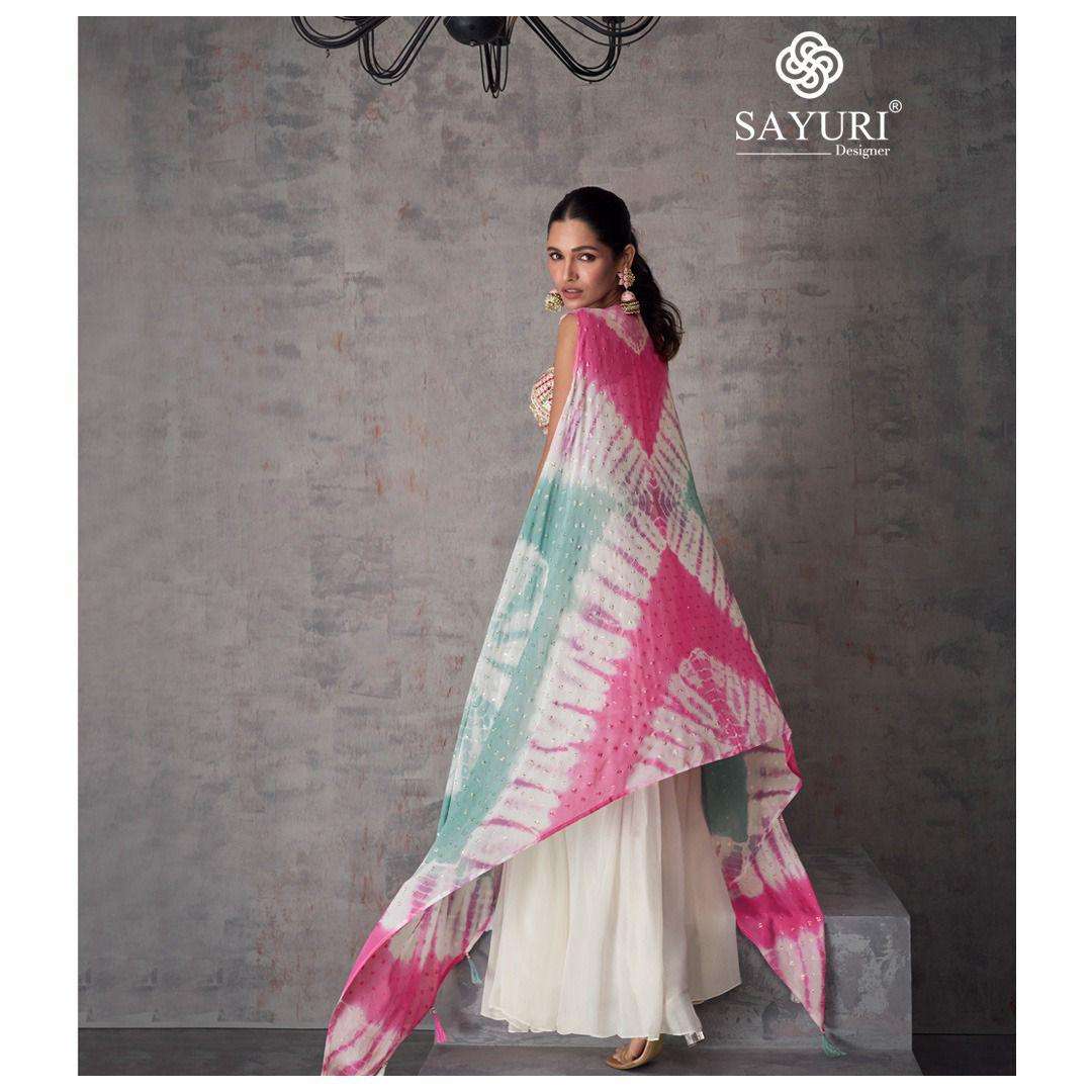 Sayuri Kashvi Real Georgette Indo Western Wear Wholesale catalog