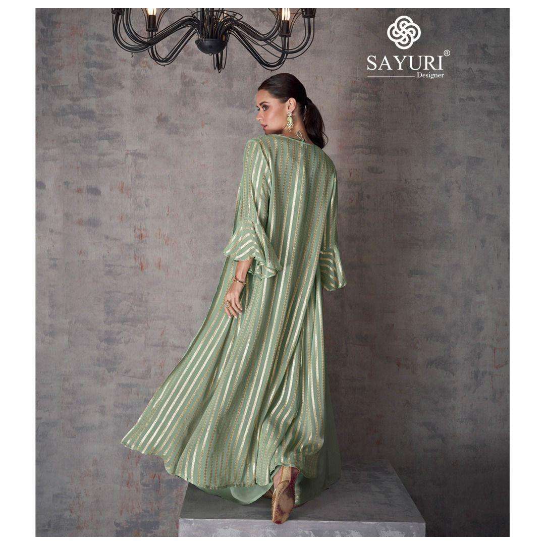 Sayuri Kashvi Real Georgette Indo Western Wear Wholesale catalog
