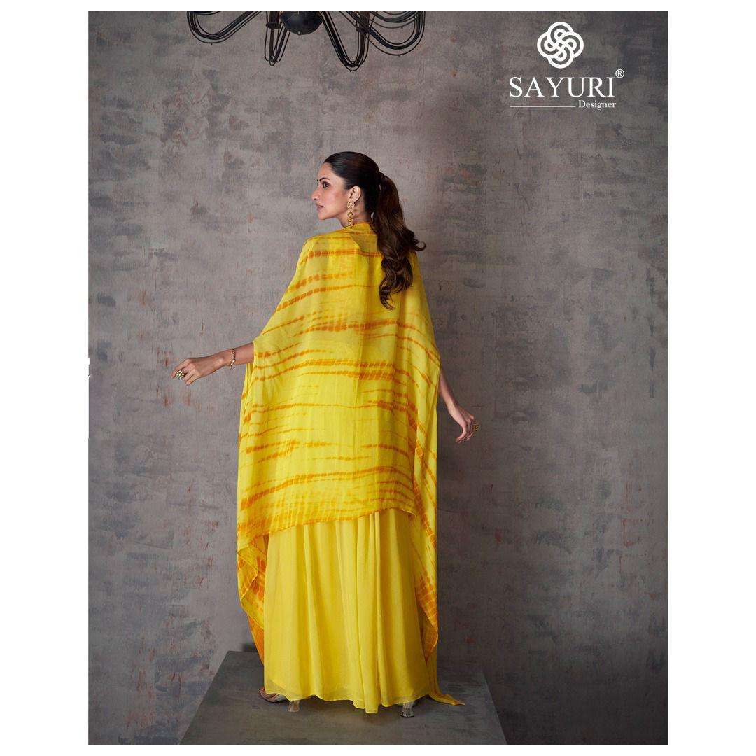 Sayuri Kashvi Real Georgette Indo Western Wear Wholesale catalog