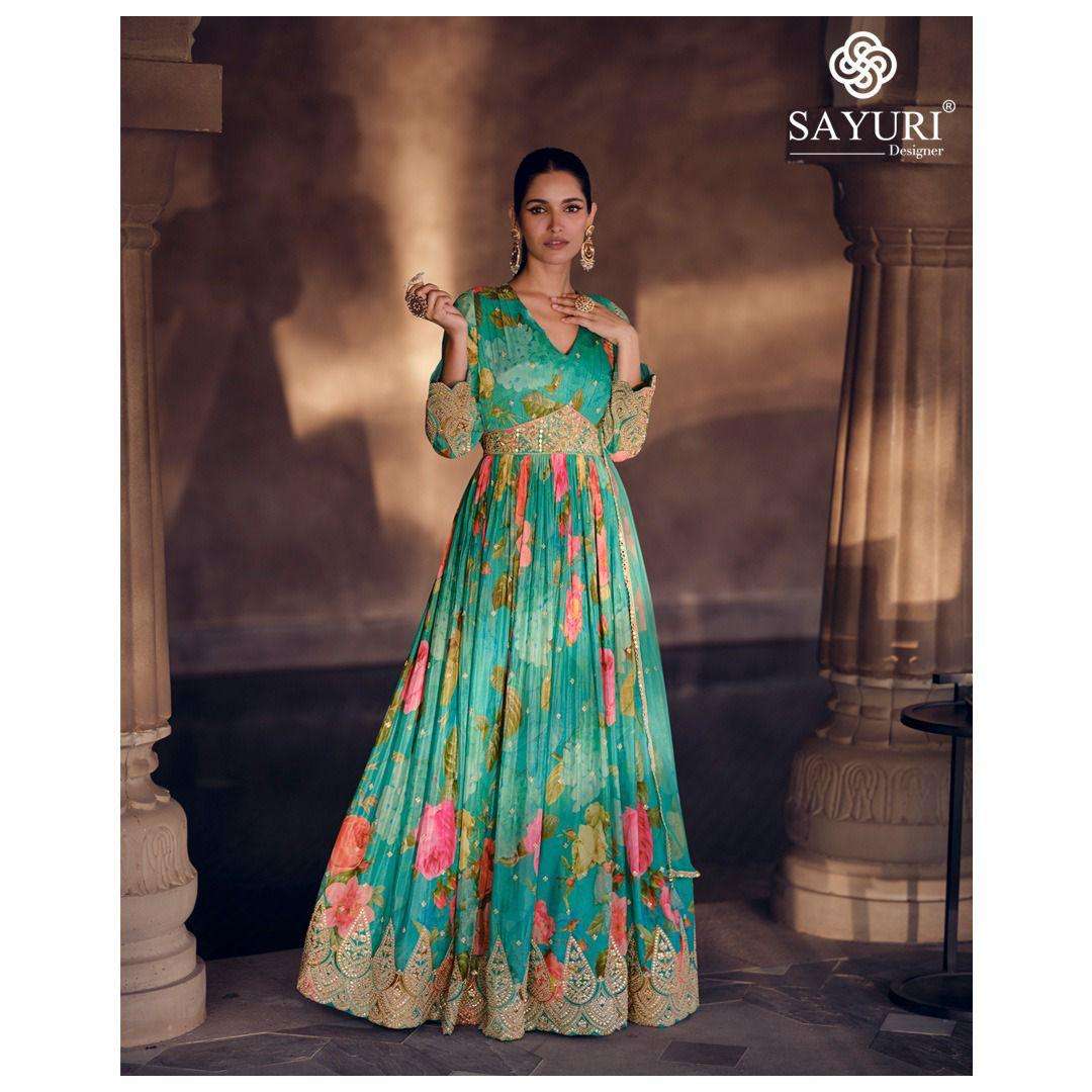 Sayuri Kesar Georgette Designer Salwar Kameez Wholesale catalog