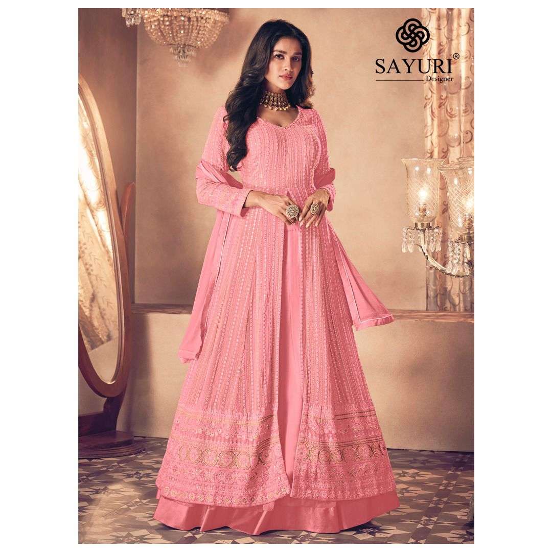 Sayuri Noor Gold Pestals Georgette Designer Salwar Suit Wholesale catalog
