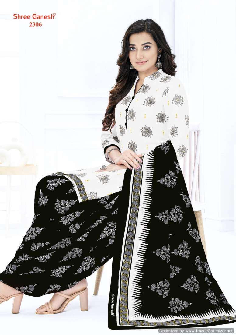 Shree Ganesh White And Black Vol-3 – Dress Material - Wholesale Catalog