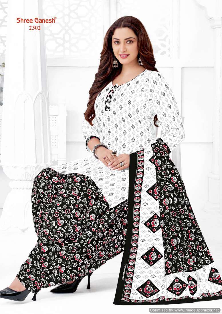 Shree Ganesh White And Black Vol-3 – Dress Material - Wholesale Catalog