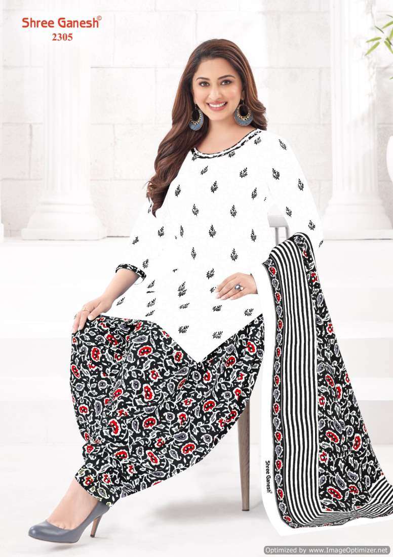 Shree Ganesh White And Black Vol-3 – Dress Material - Wholesale Catalog