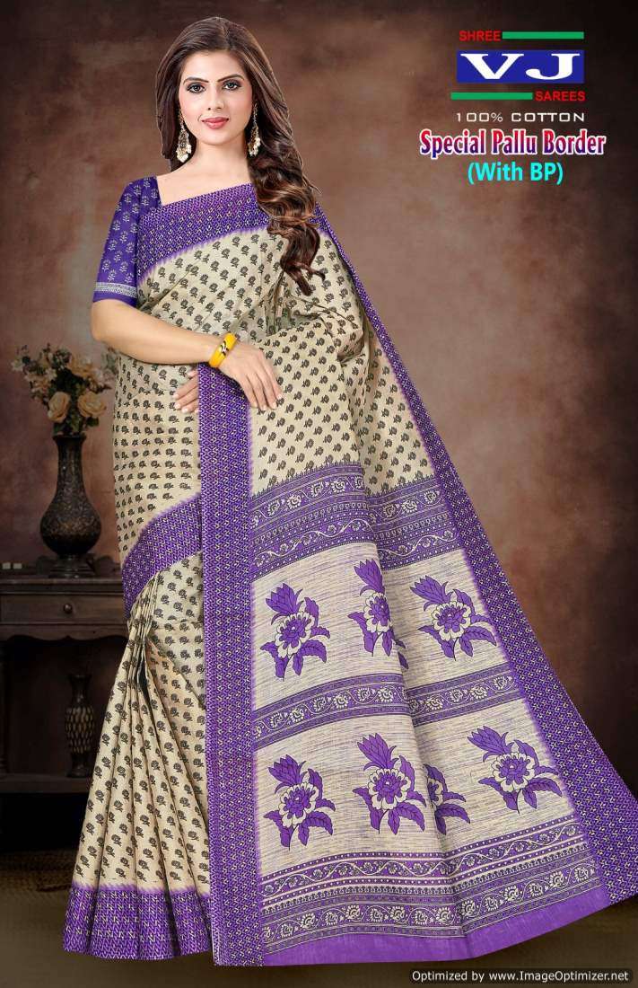Shree VJ Special Pallu Border – Cotton Sarees - Wholesale Catalog