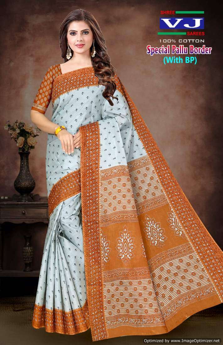 Shree VJ Special Pallu Border – Cotton Sarees - Wholesale Catalog