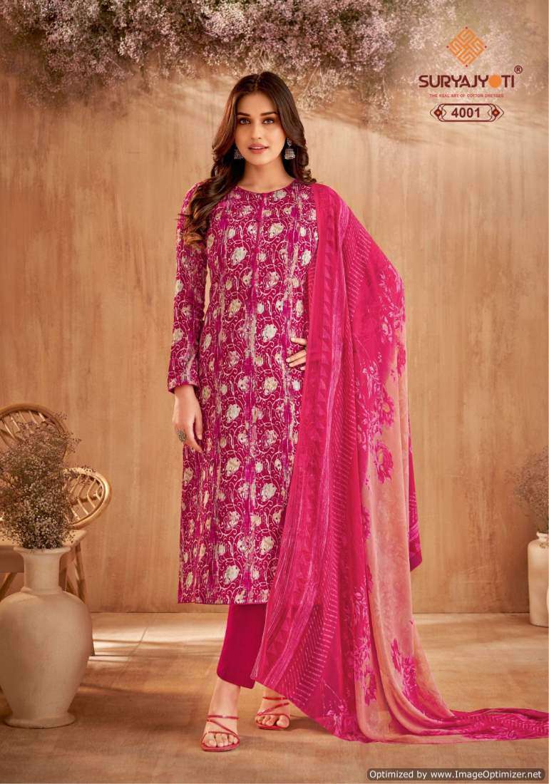 Suryajyoti Naishaa Vol-40 – Dress Material - Wholesale Catalog