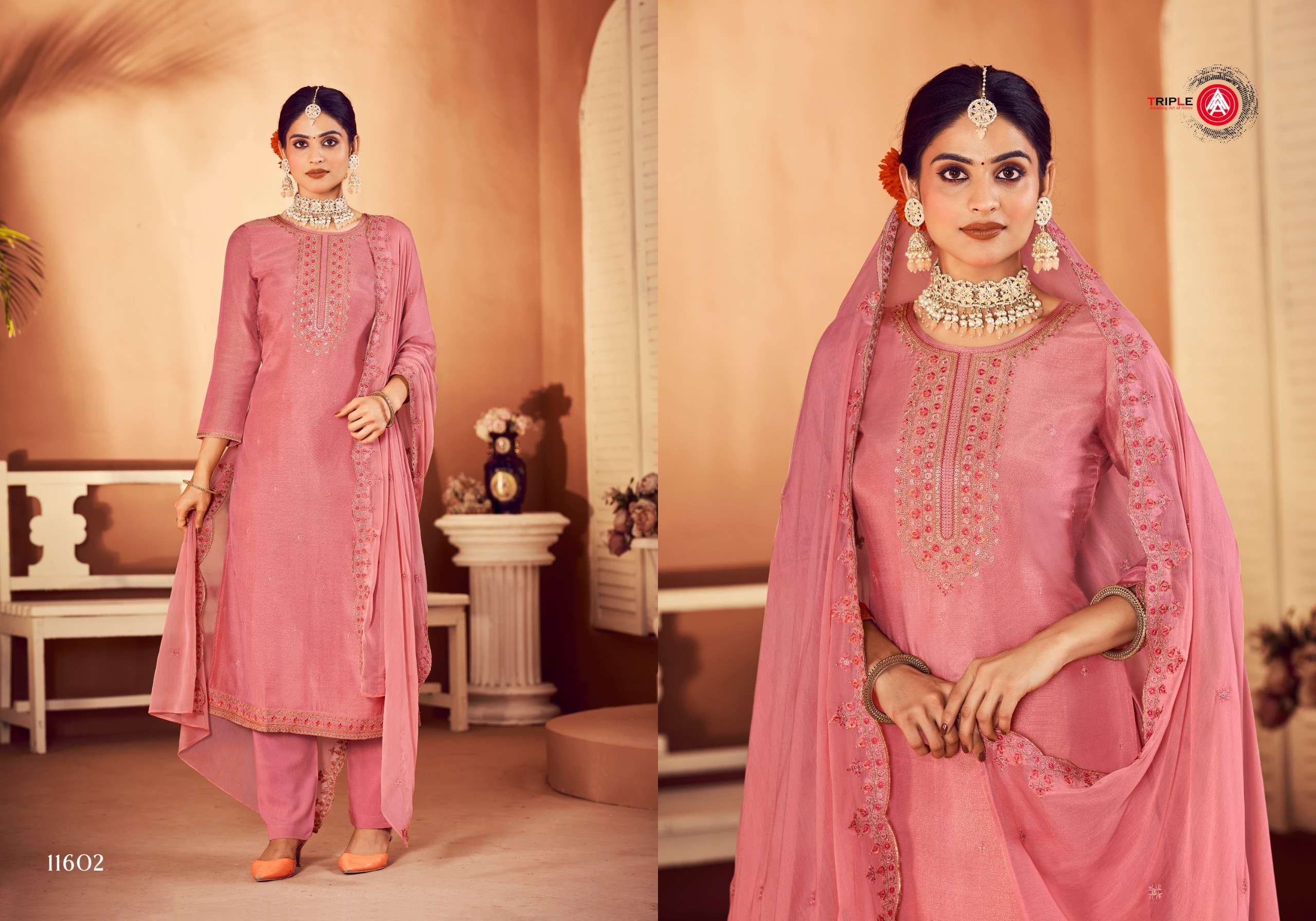 Triple Aaa Taani Muslin Designer Salwar Kameez Wholesale catalog