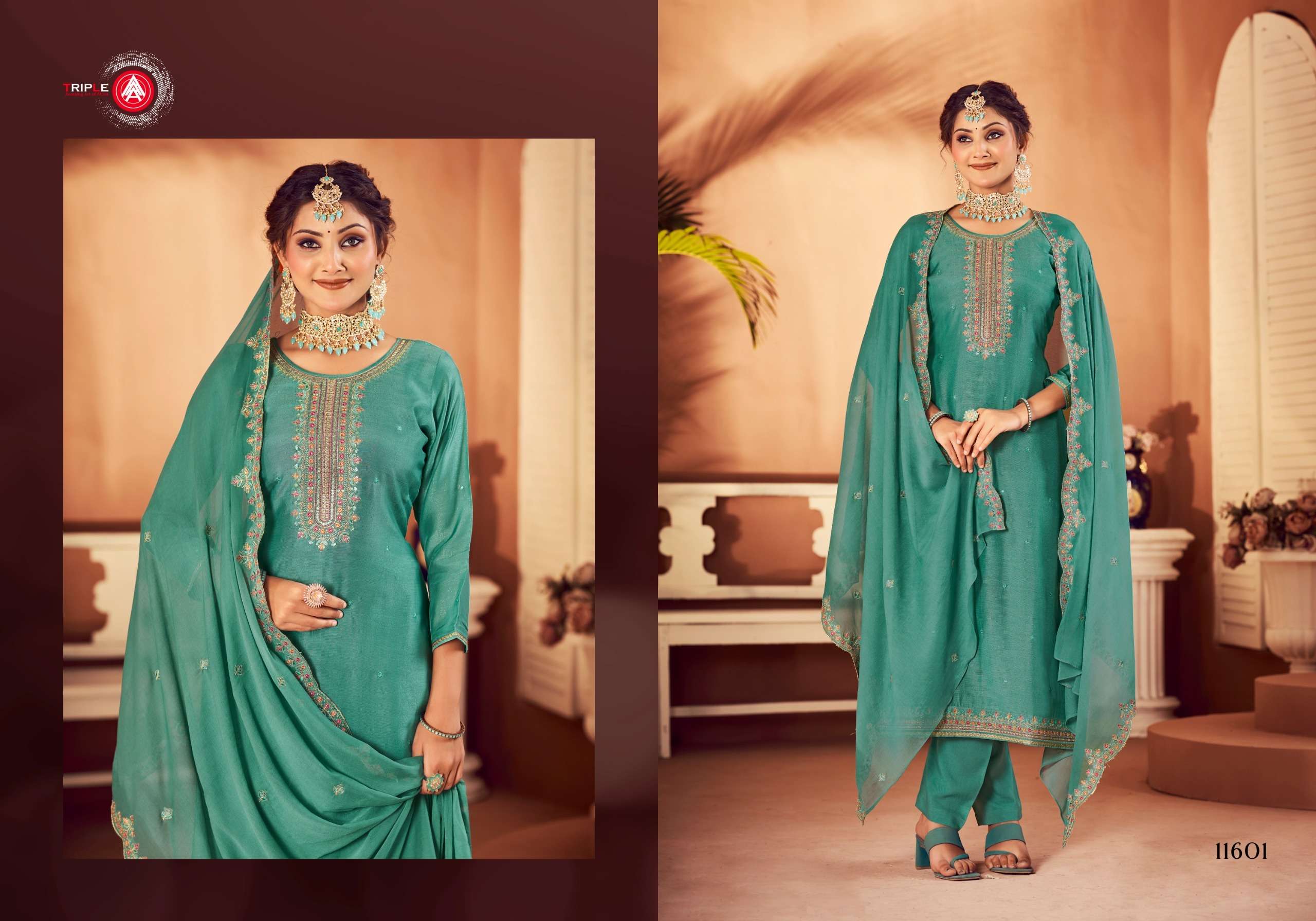 Triple Aaa Taani Muslin Designer Salwar Kameez Wholesale catalog