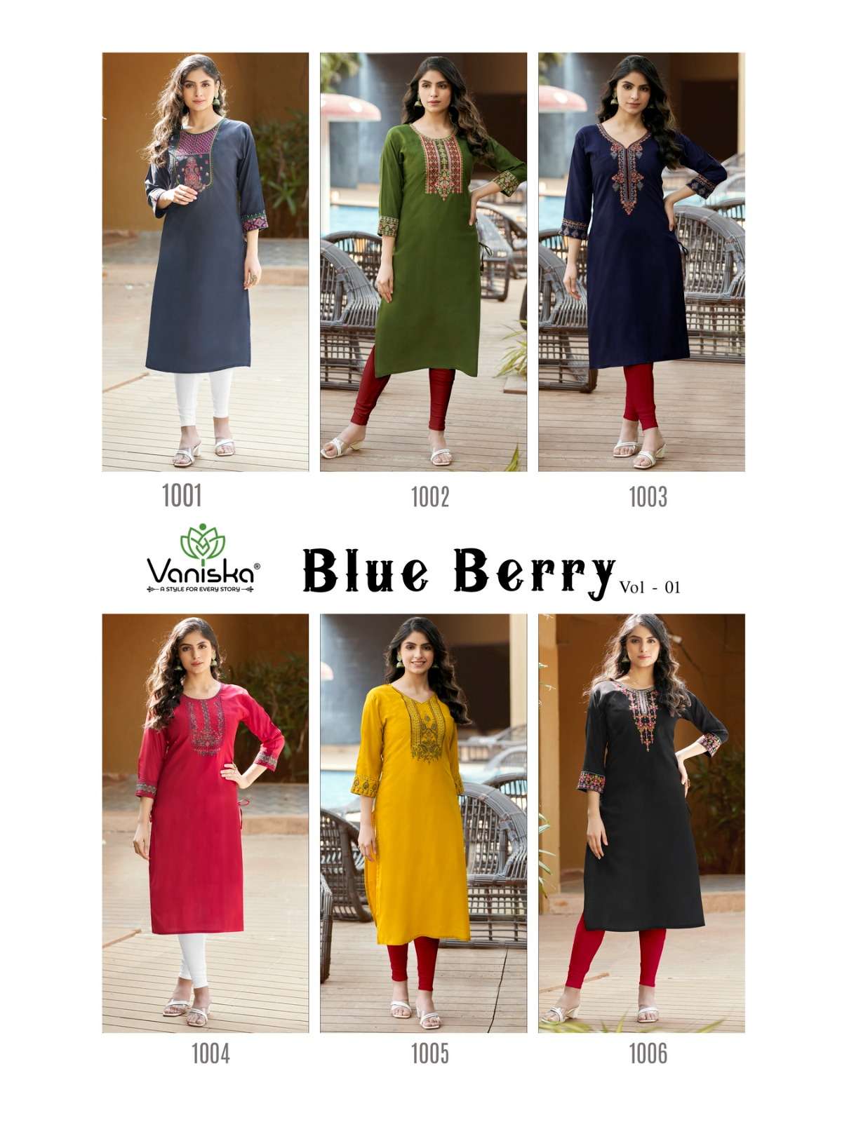 VANISKA BLUE BERRY VOL.1 Kurti Wholesale catalog