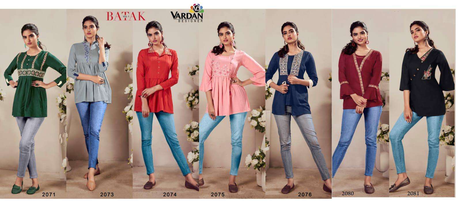 Vardan Designer BATAK- Vol- 1 Kurti Wholesale catalog