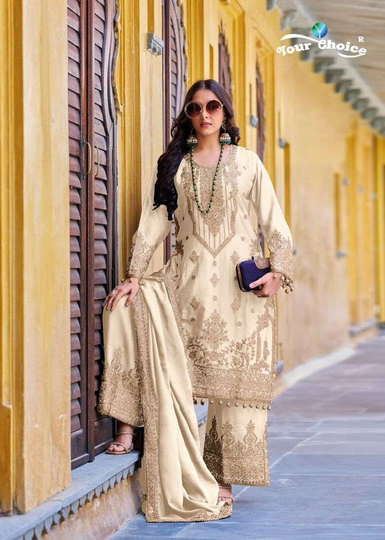 Your Choice Asim Jofa Chinon Designer Salwar Suits Wholesale catalog