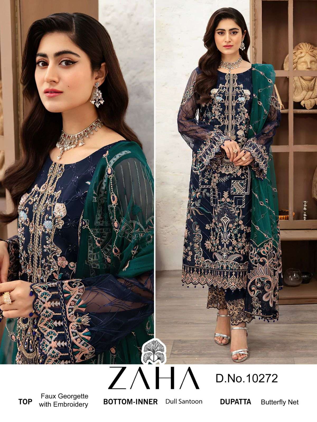 Zaha 10272 Georgette Salwar Kameez Wholesale catalog