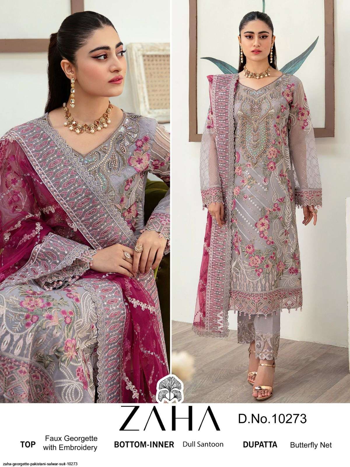 Zaha 10273 Georgette Salwar Kameez Wholesale catalog
