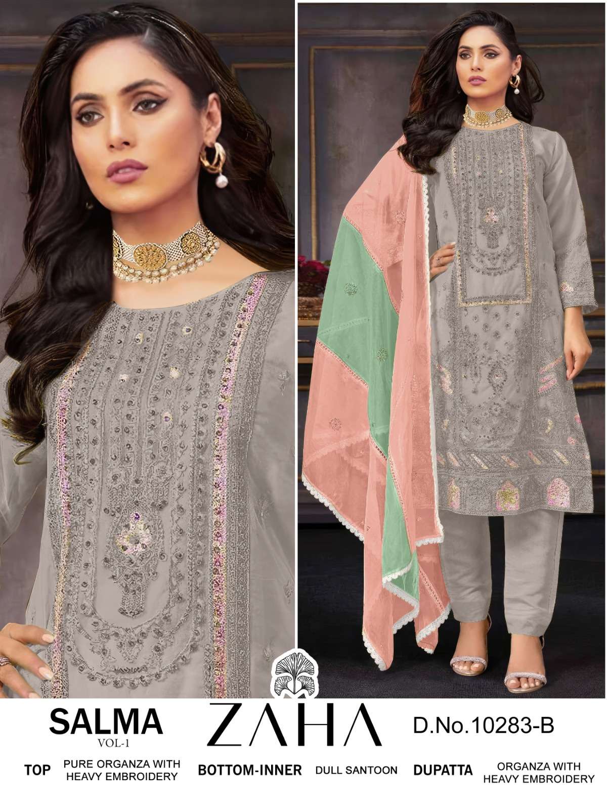 Zaha Salma Vol 1 Embroidered Salwar Kameez Wholesale catalog
