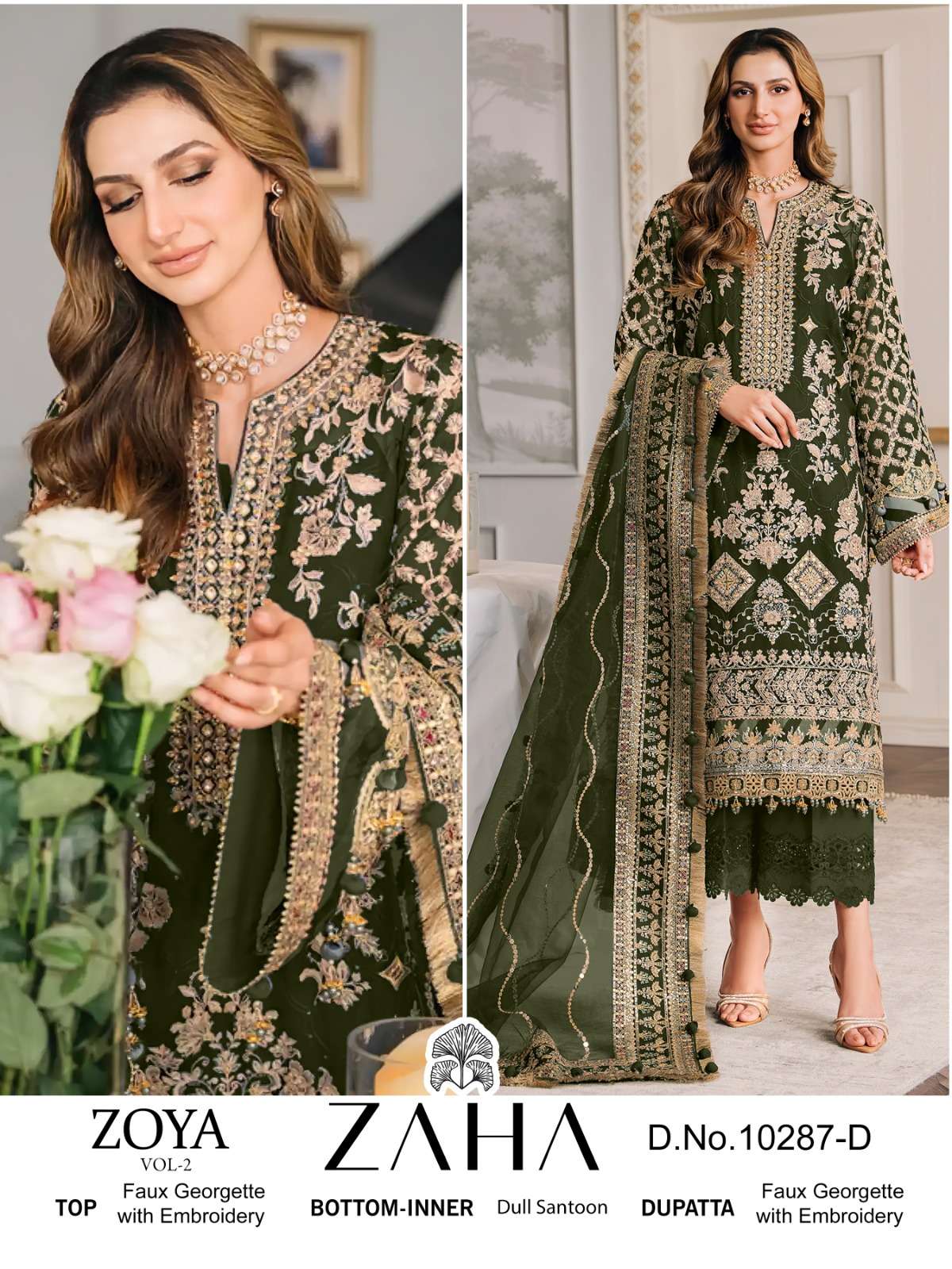 Zaha Zoya Vol 2 Georgette Salwar Kameez Wholesale catalog