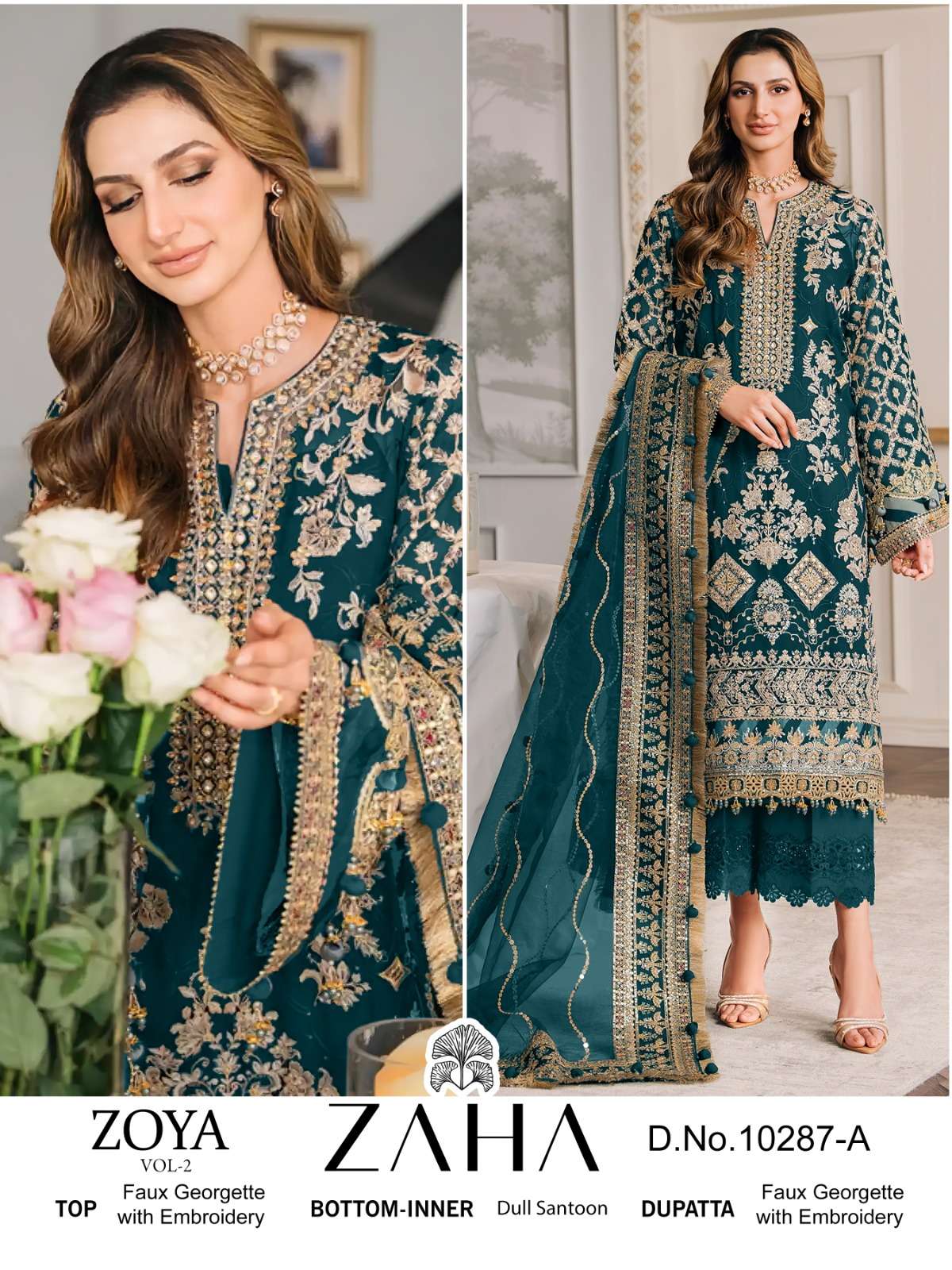 Zaha Zoya Vol 2 Georgette Salwar Kameez Wholesale catalog