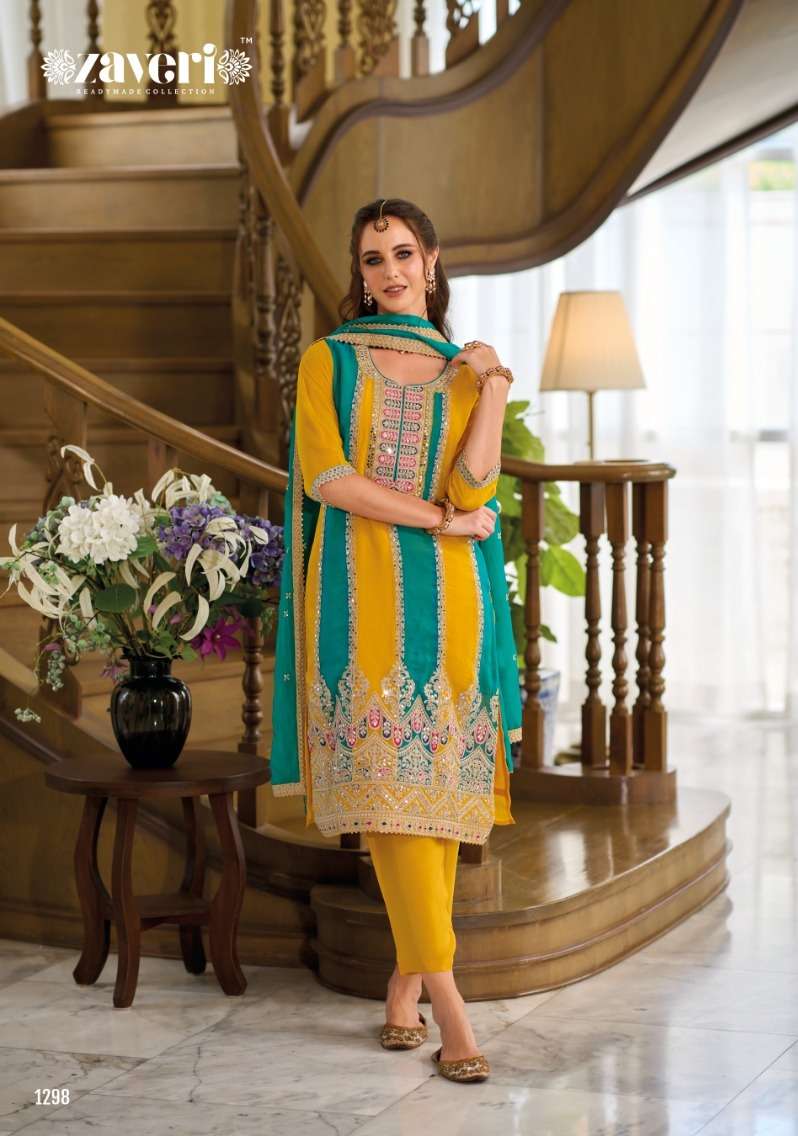 Zaveri Jasmine Soft Organza Salwar Kameez Wholesale catalog