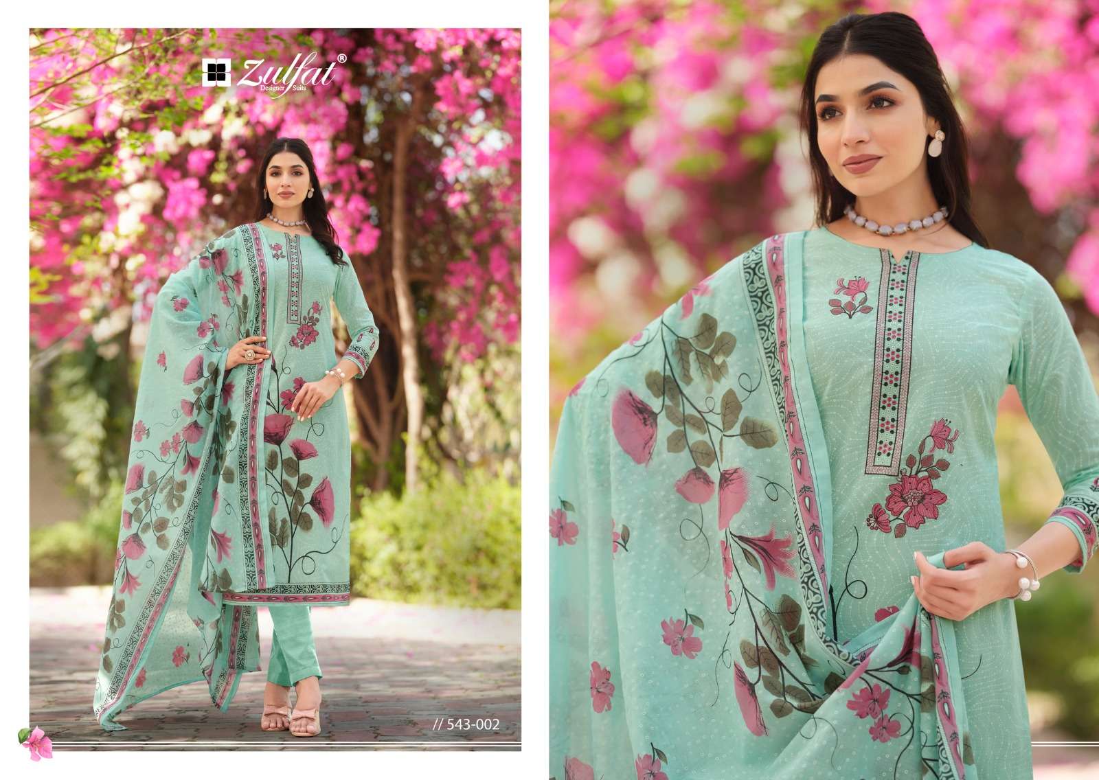 Zulfat Florence 543 Cotton Printed Dress Material Wholesale catalog