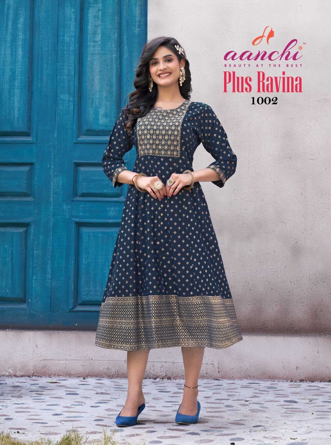 Aanchi PLUS RAVINA Kurti Wholesale catalog