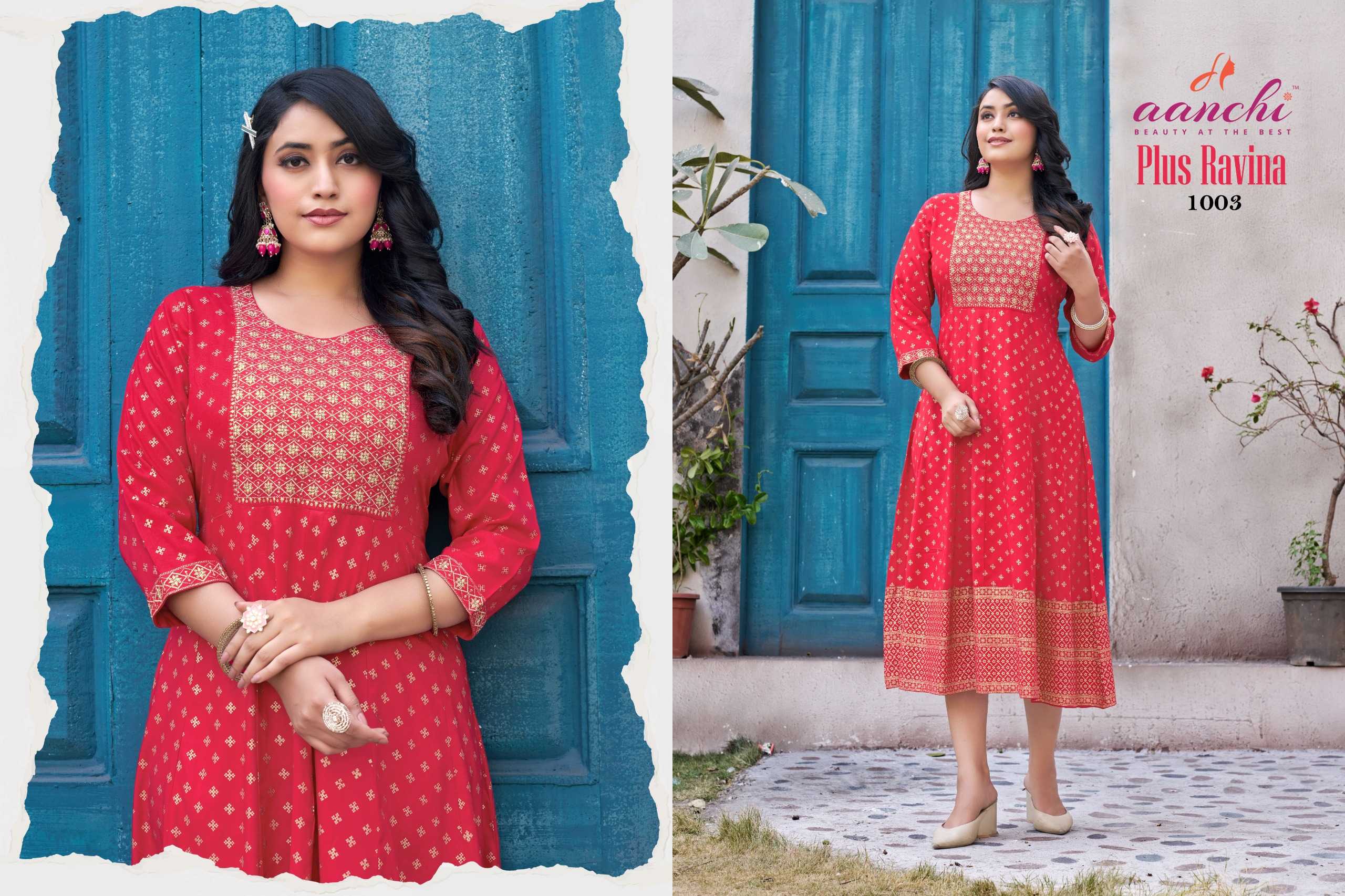 Aanchi PLUS RAVINA Kurti Wholesale catalog