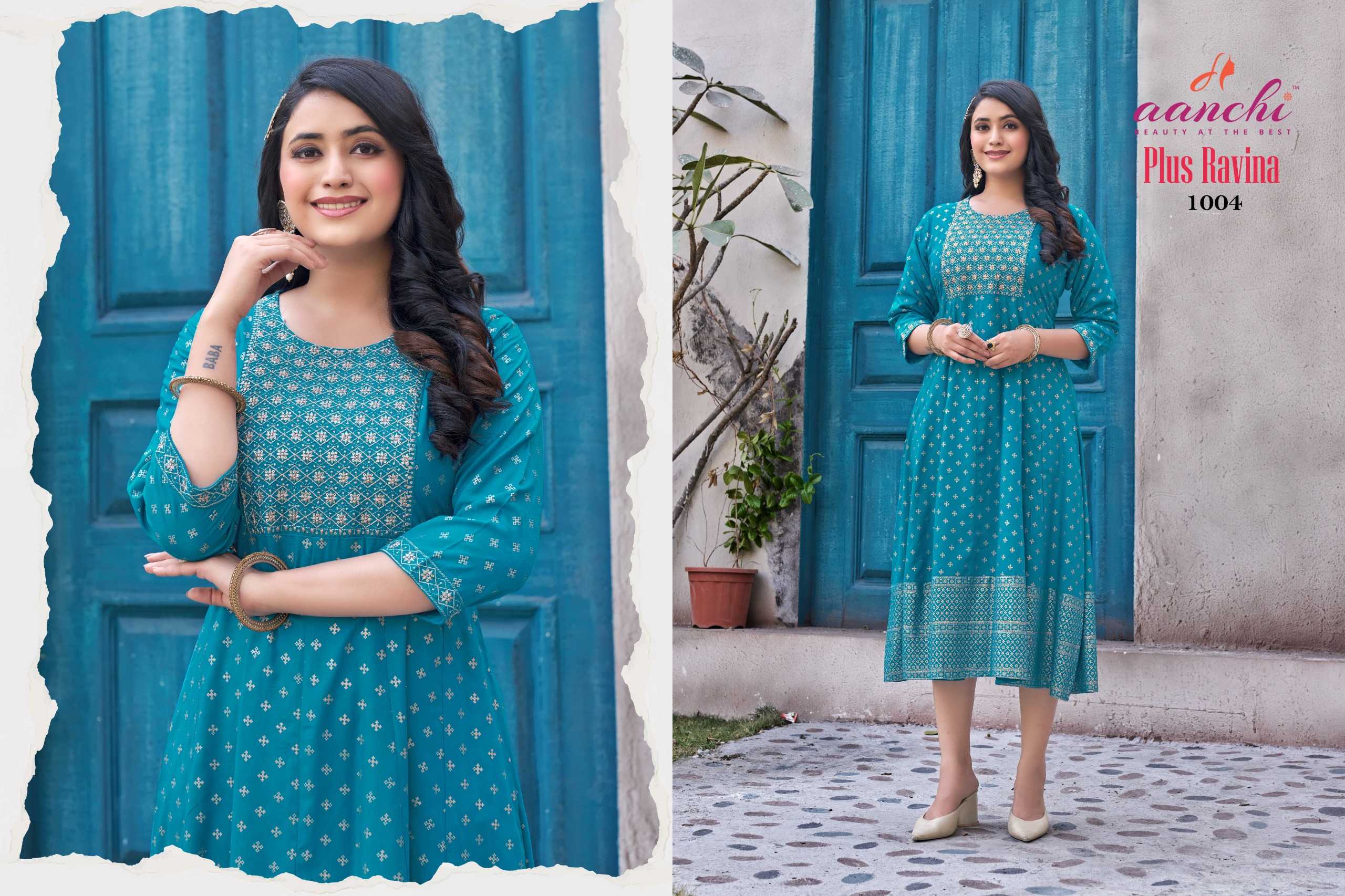 Aanchi PLUS RAVINA Kurti Wholesale catalog