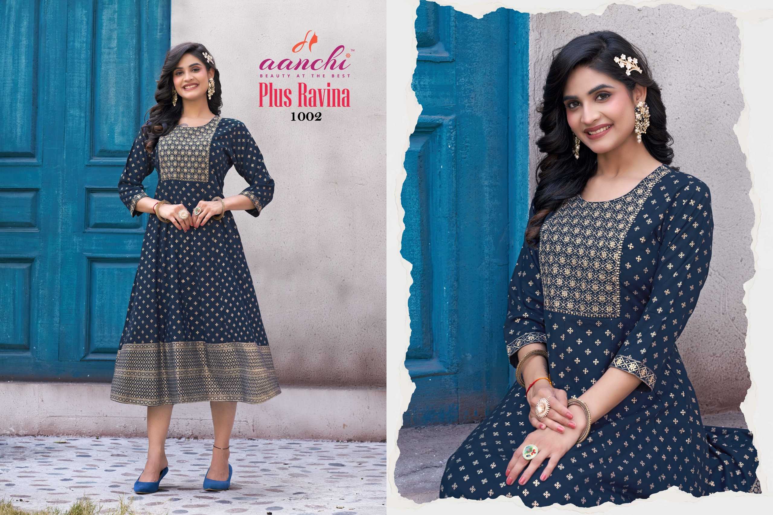 Aanchi PLUS RAVINA Kurti Wholesale catalog