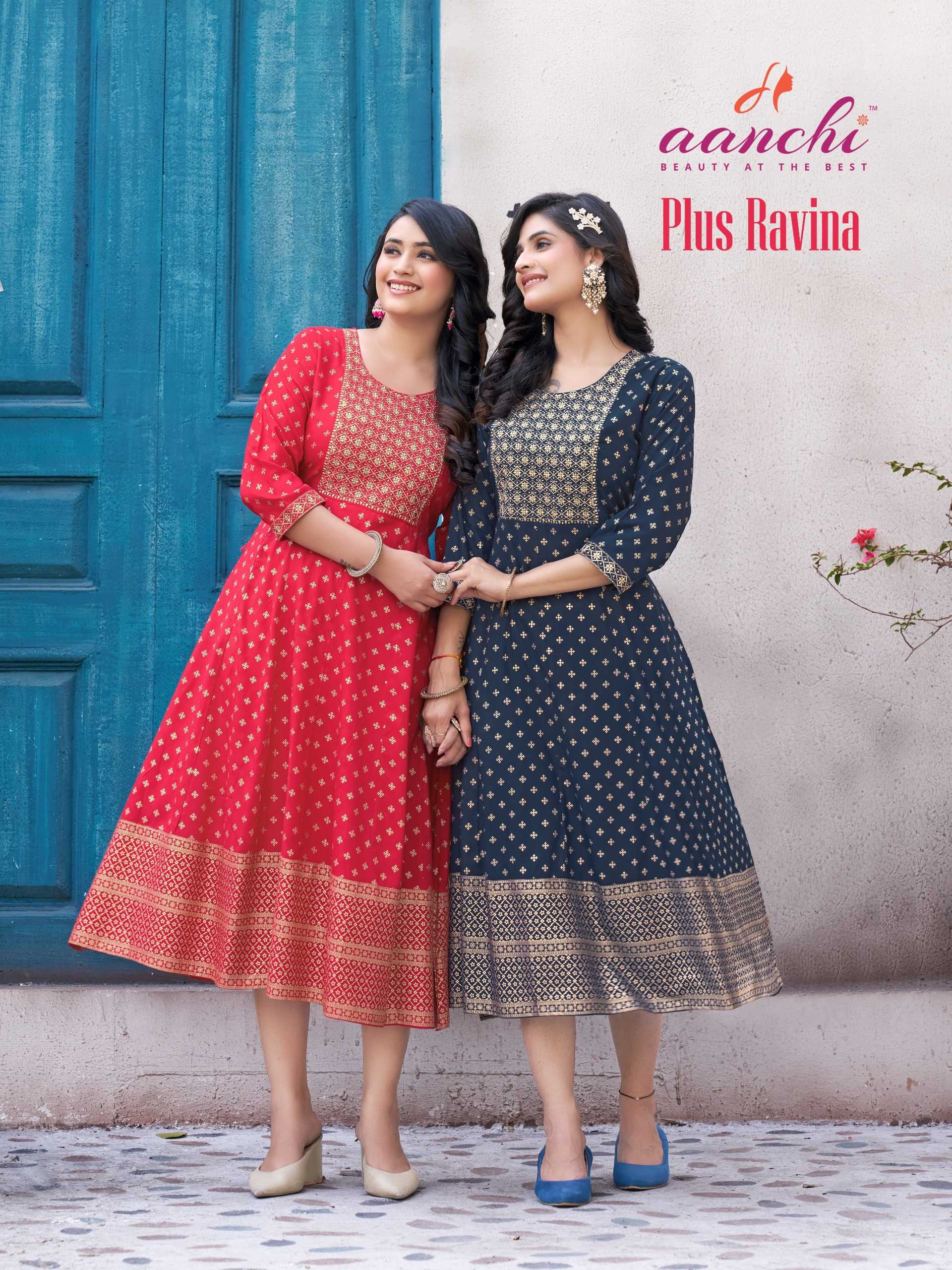 Aanchi PLUS RAVINA Kurti Wholesale catalog