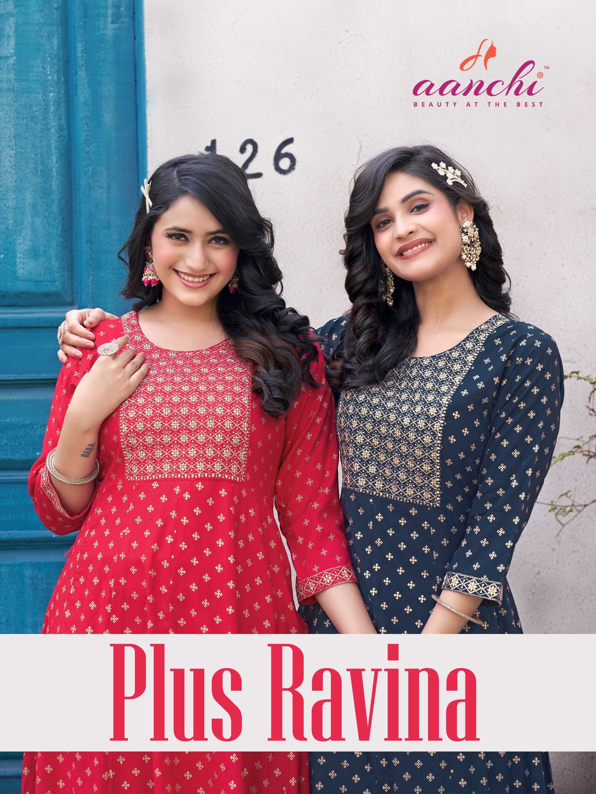 Aanchi PLUS RAVINA Kurti Wholesale catalog