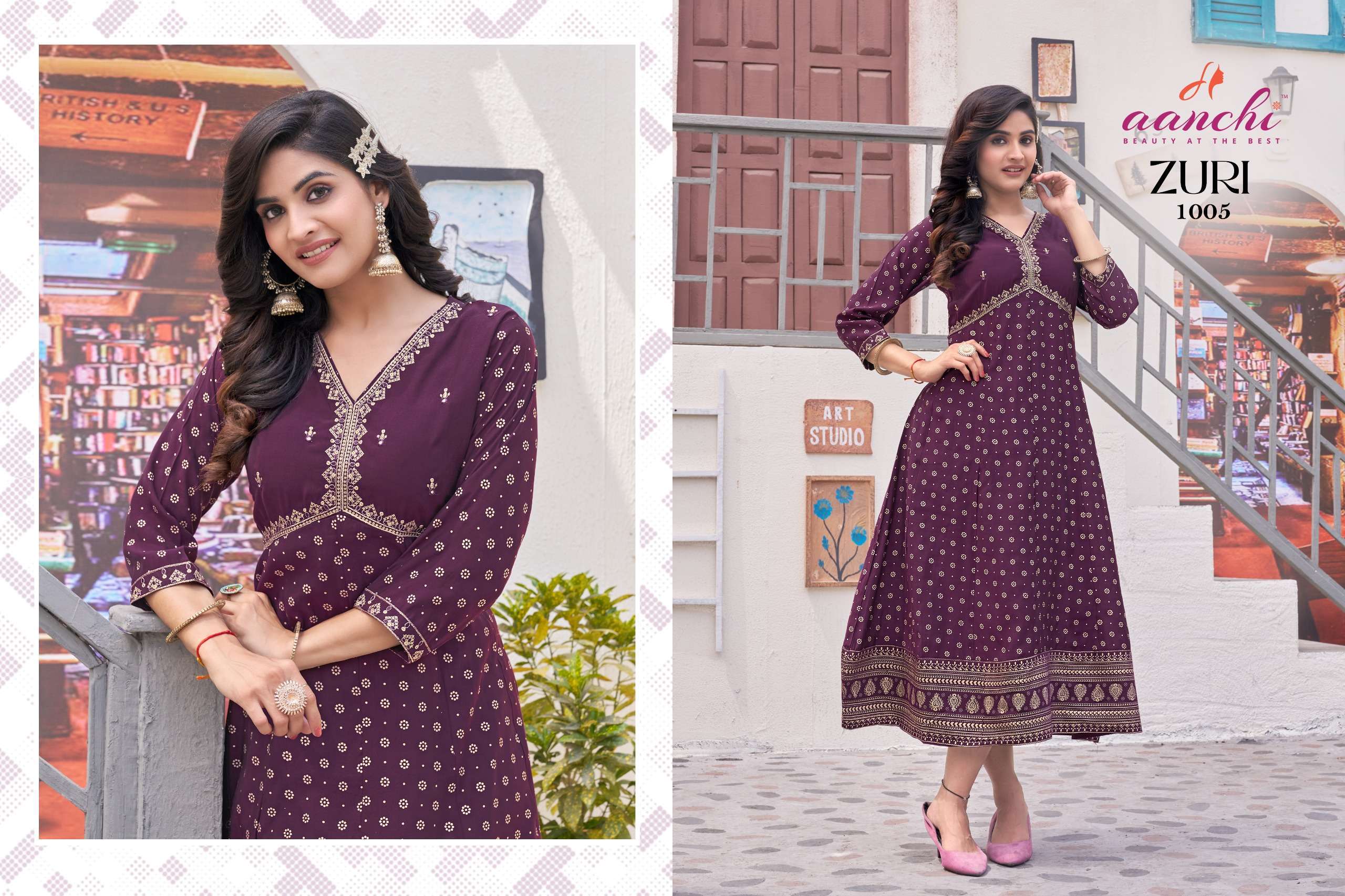 Aanchi ZURI Kurti Wholesale catalog