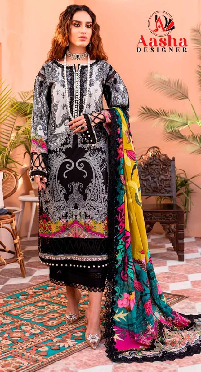 Aasha 1067 Chiffon Dupatta  Salwar Kameez Wholesale catalog