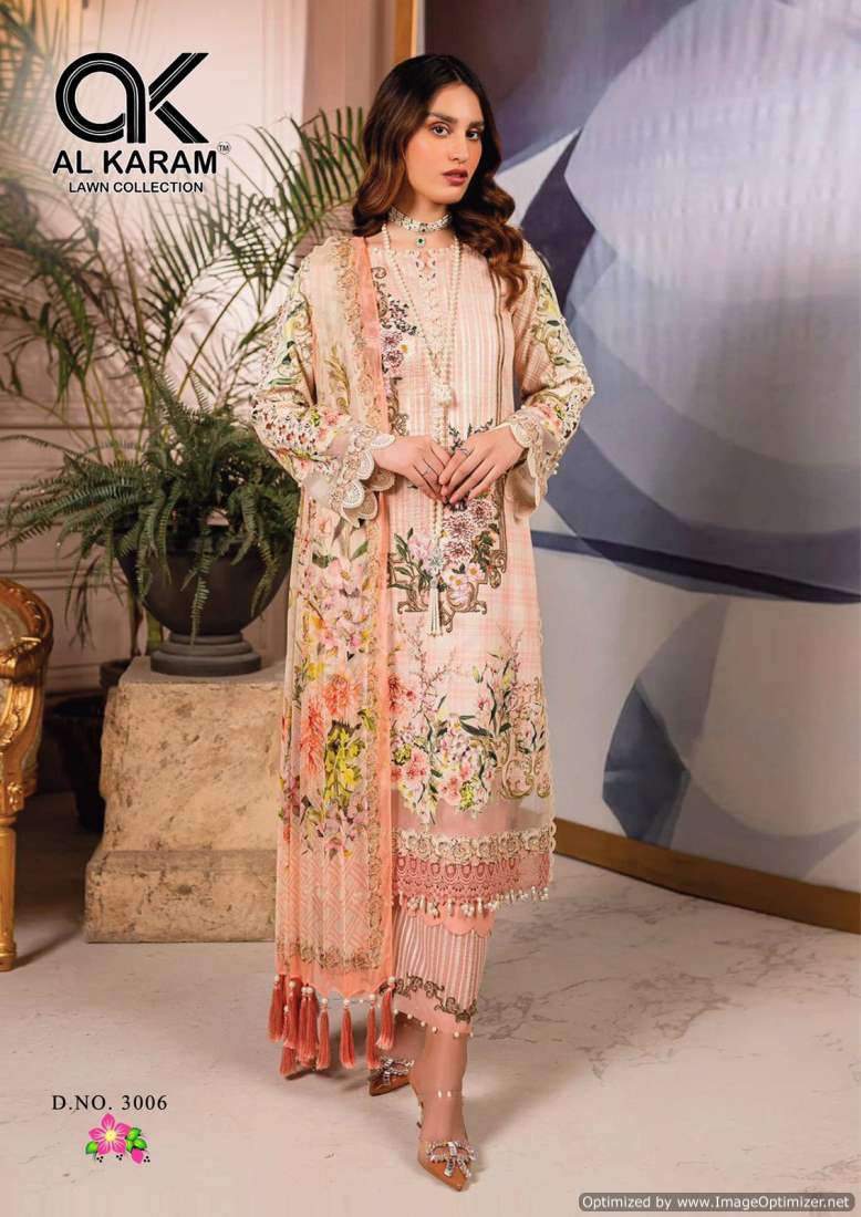 Al Karam Florence Vol 3 Cotton Dress Material Wholesale catalog