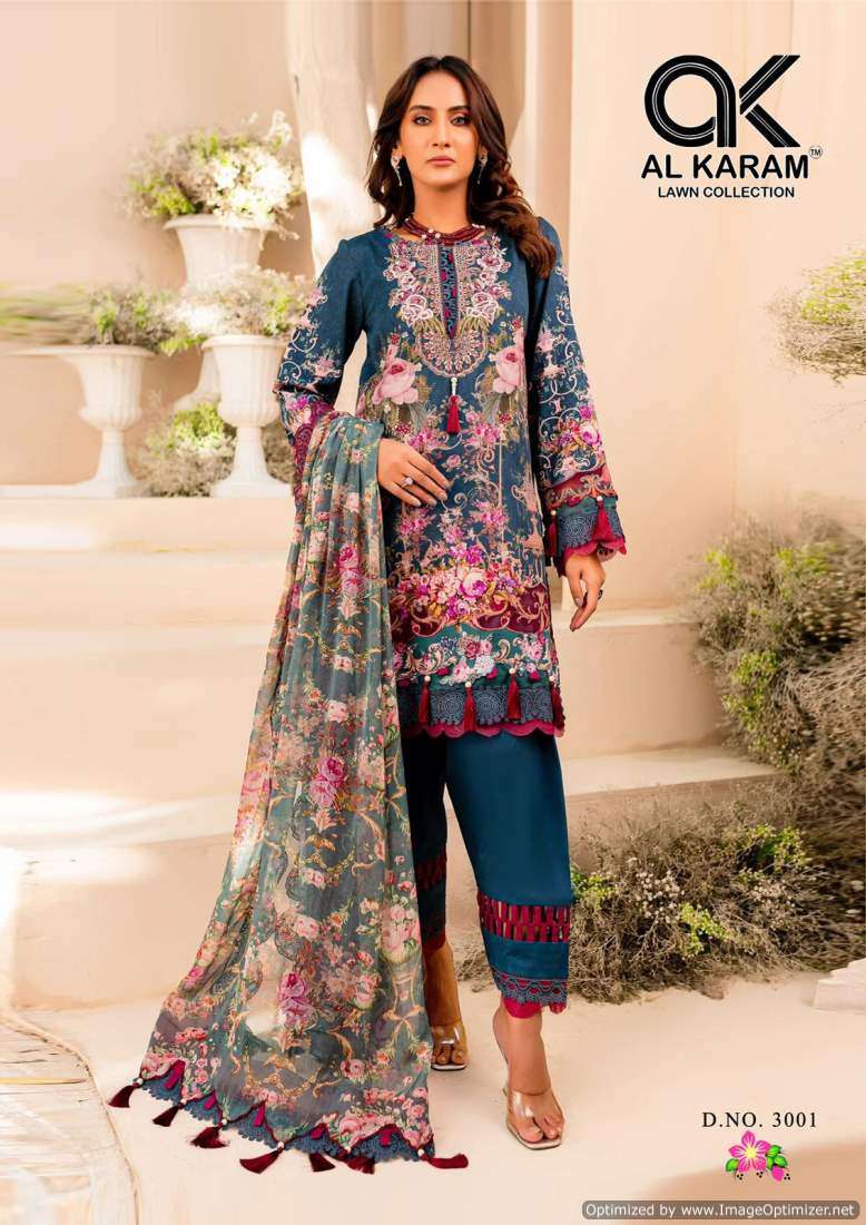 Al Karam Florence Vol 3 Cotton Dress Material Wholesale catalog