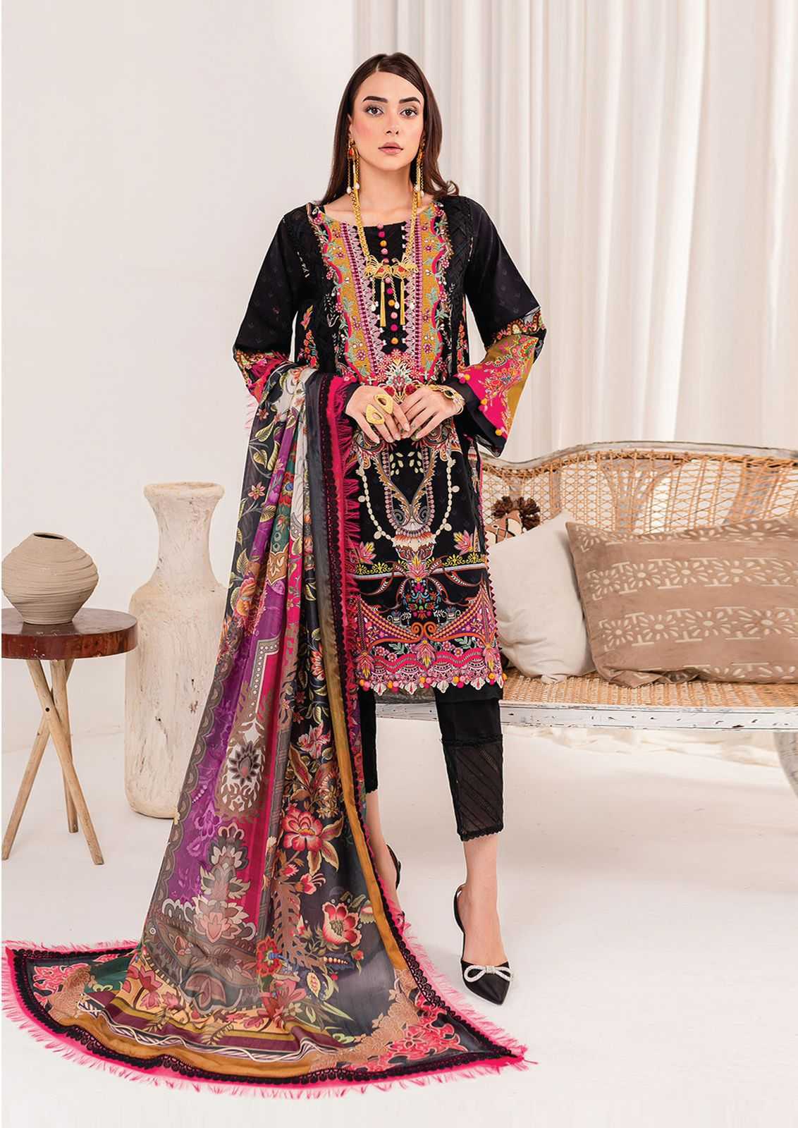 Al Karam Kesariya Vol 12 Cambric Cotton Dress Material Wholesale catalog