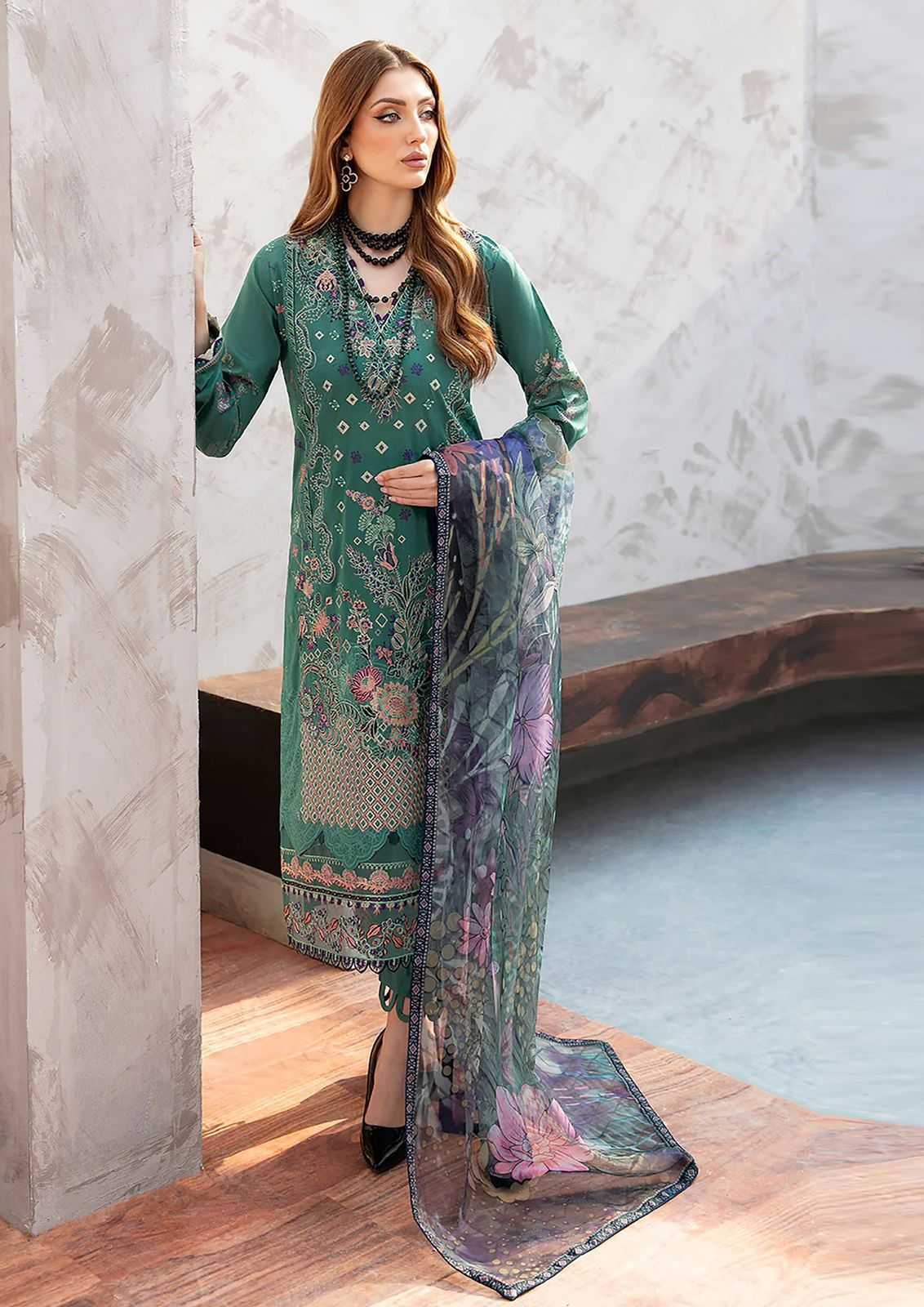 Al Karam Kesariya Vol 12 Cambric Cotton Dress Material Wholesale catalog