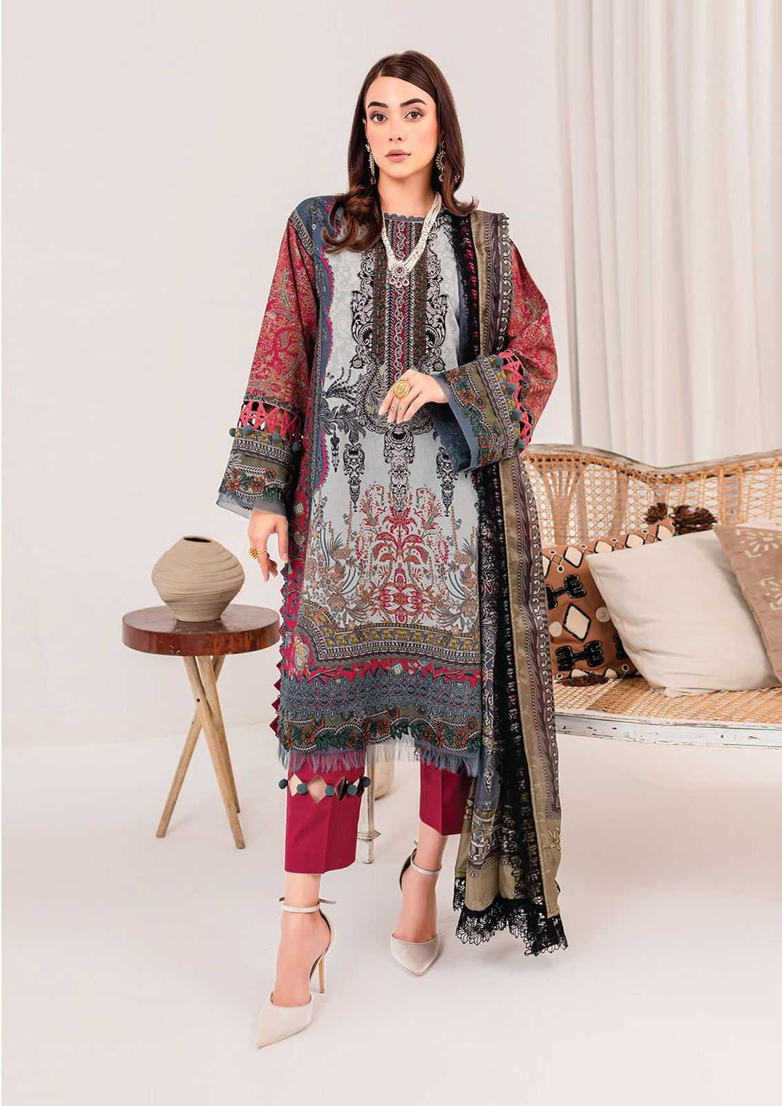 Al Karam Kesariya Vol 12 Cambric Cotton Dress Material Wholesale catalog