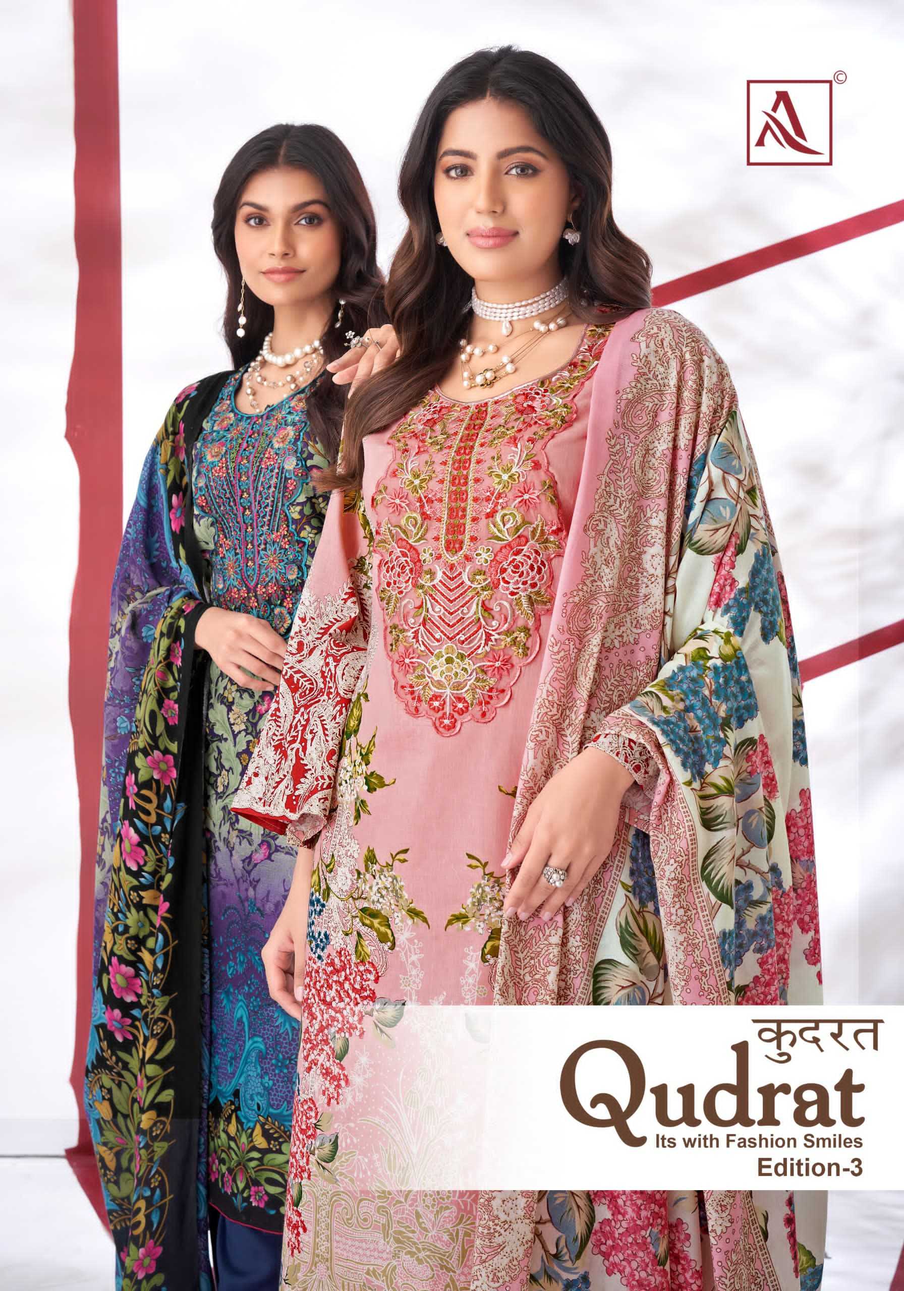 Alok Suit QUDRAT-3 Dress Materials Wholesale catalog