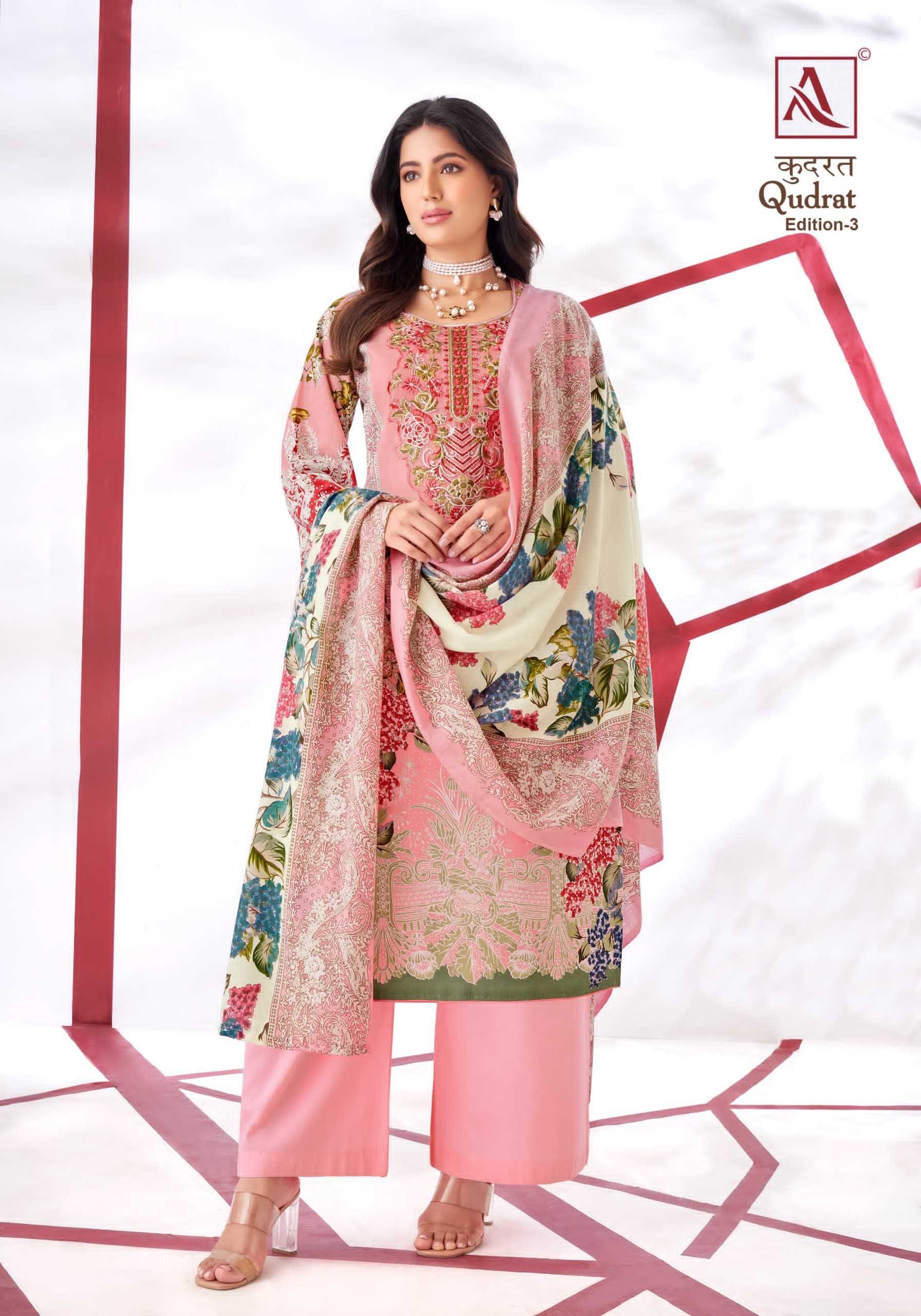 Alok Suit QUDRAT-3 Dress Materials Wholesale catalog