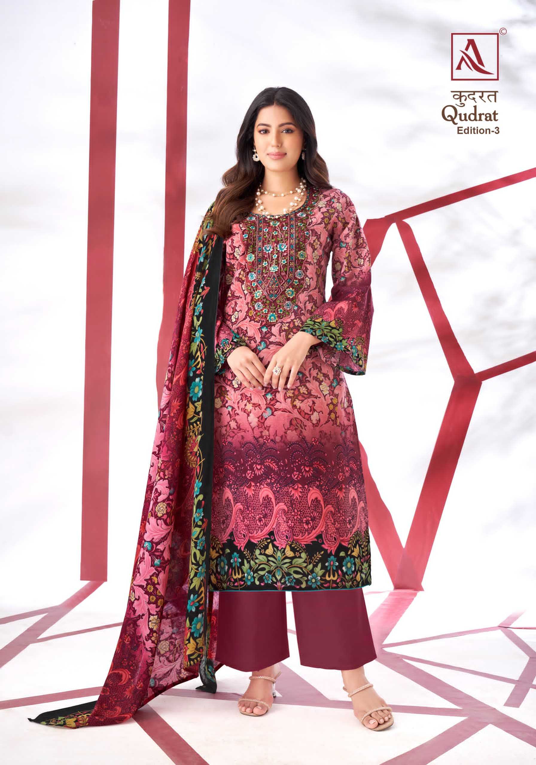 Alok Suit QUDRAT-3 Dress Materials Wholesale catalog