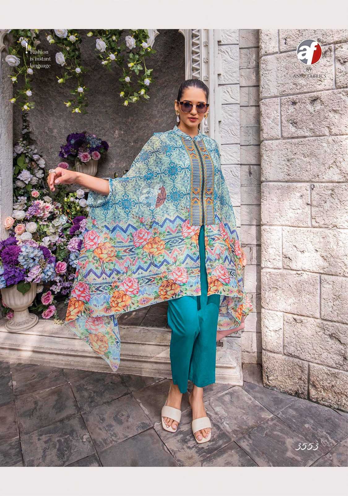 Anju Fabrics Cape Style Kurti Wholesale catalog