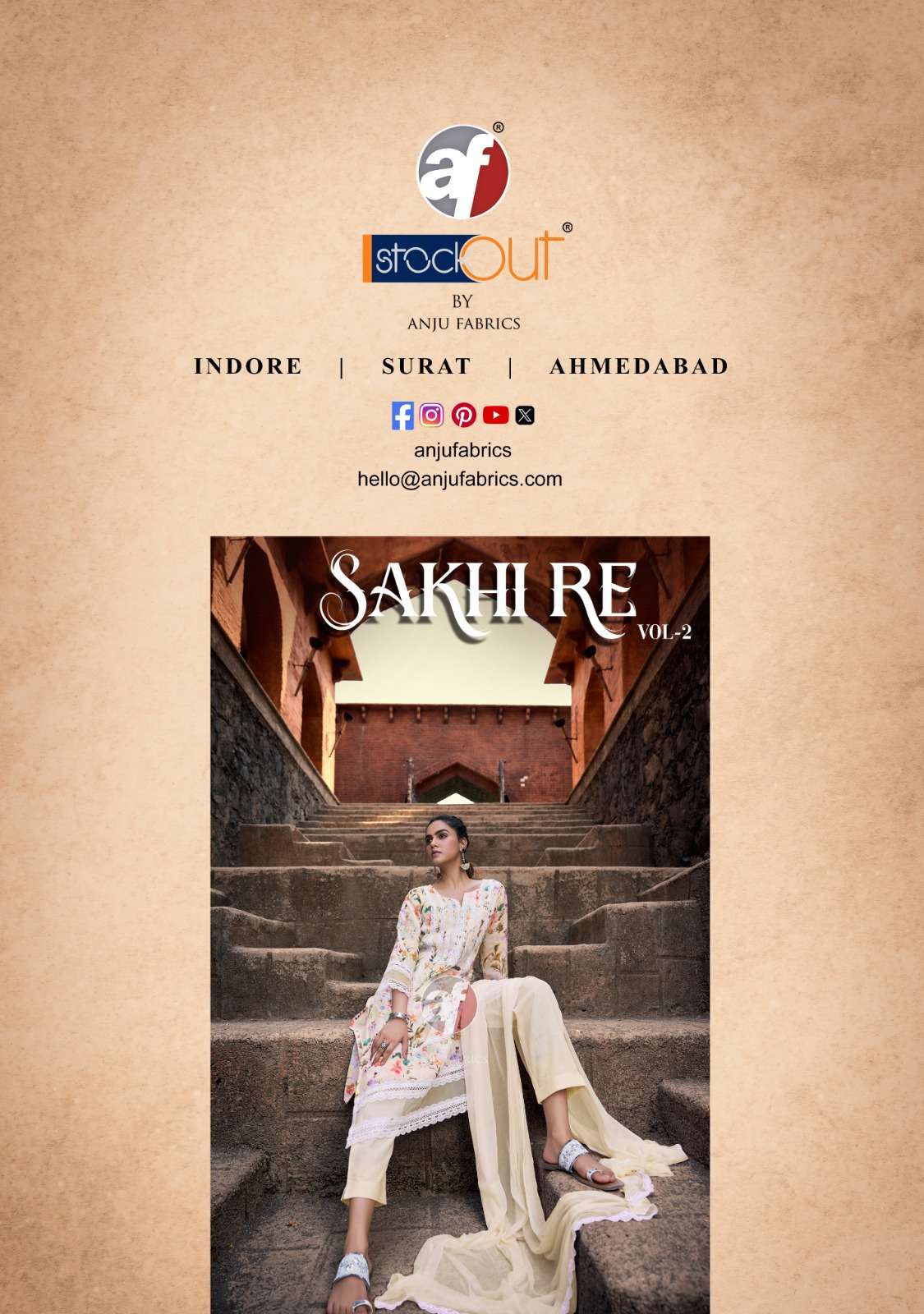 Anju Fabrics Sakhi Re vol -2 Kurti Wholesale catalog